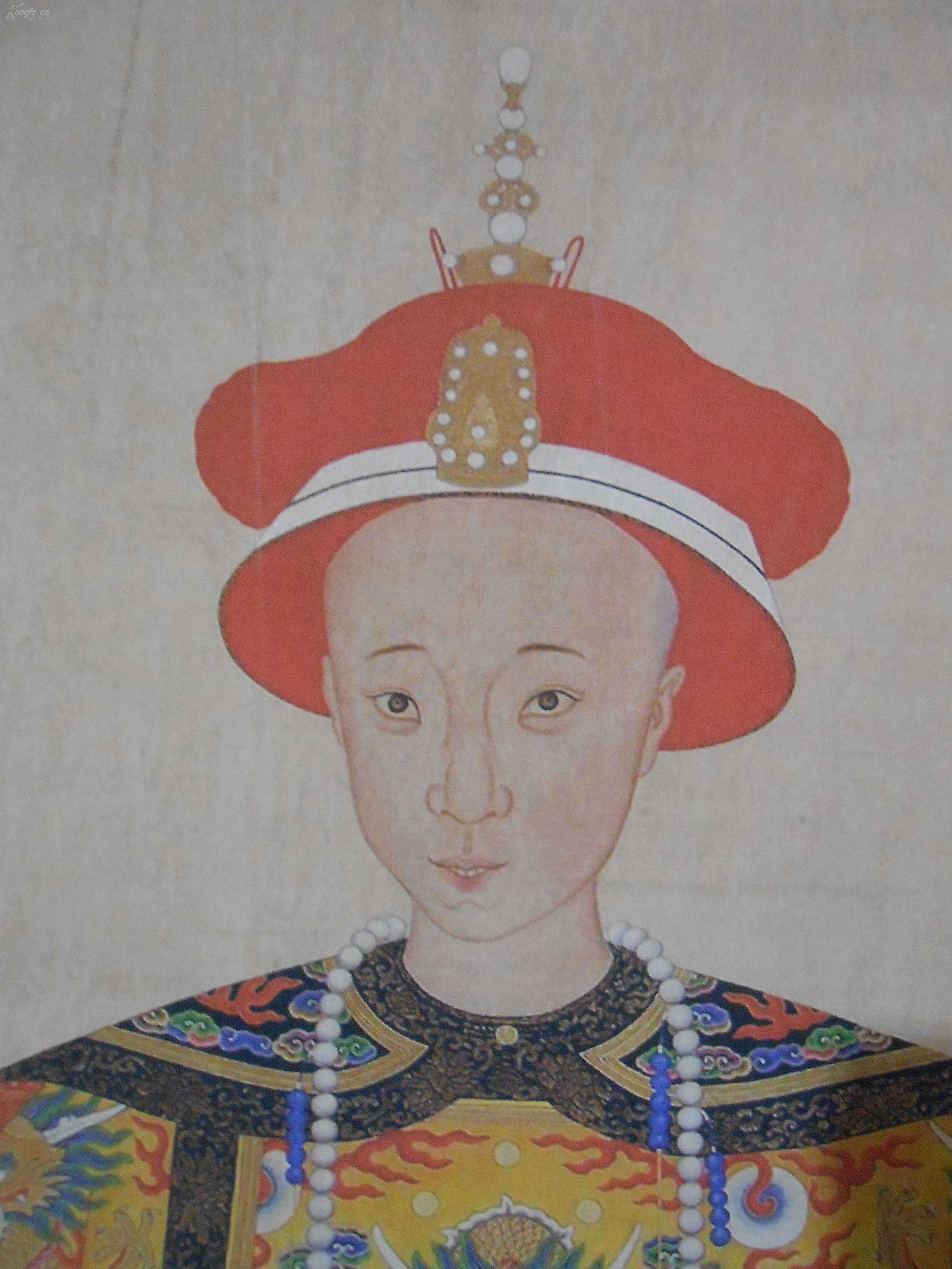 清代皇帝相,同治皇帝,绢纸,已装裱