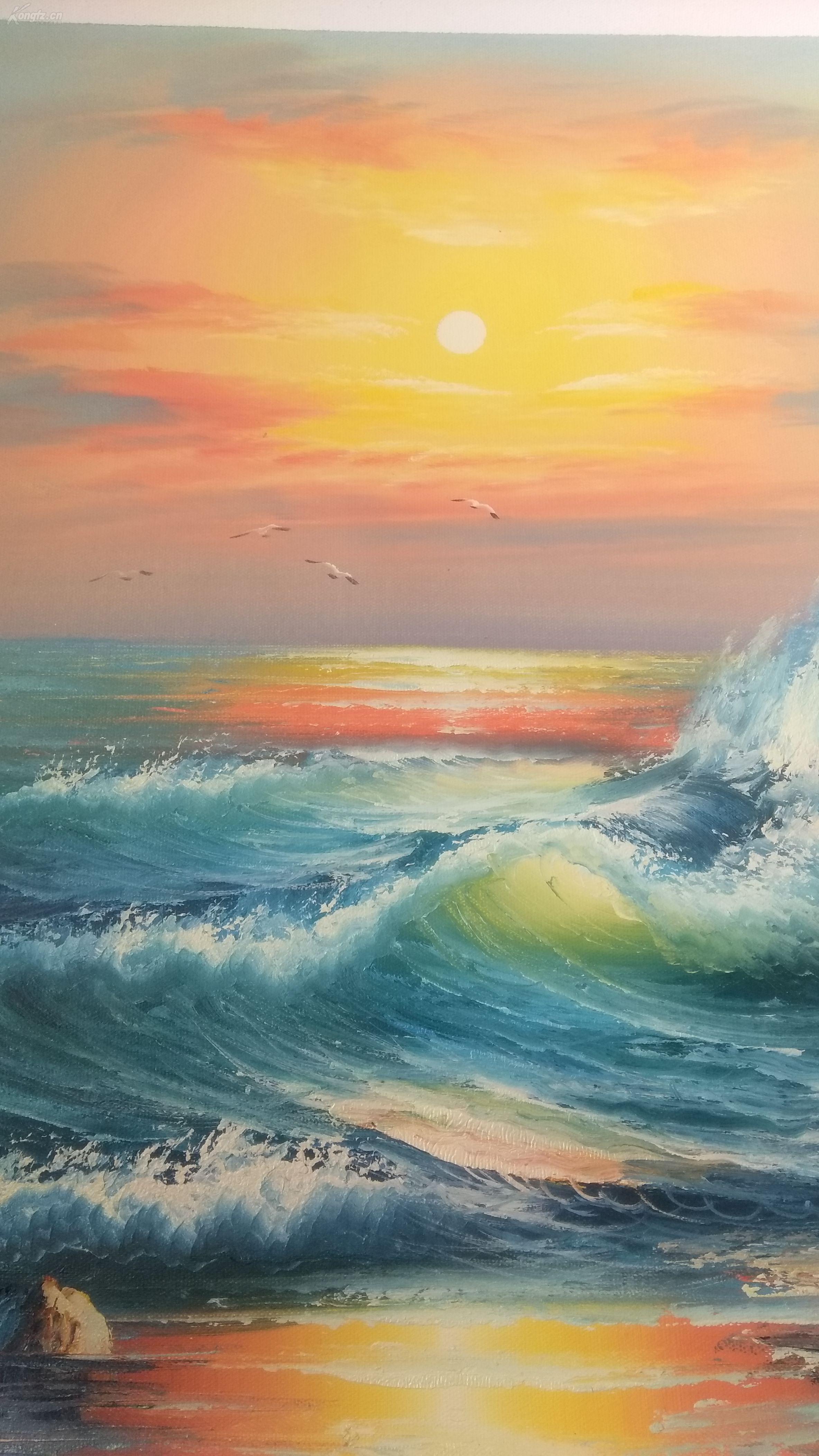 商品分类: 名人字画>西画>油画 品相描述:九五品