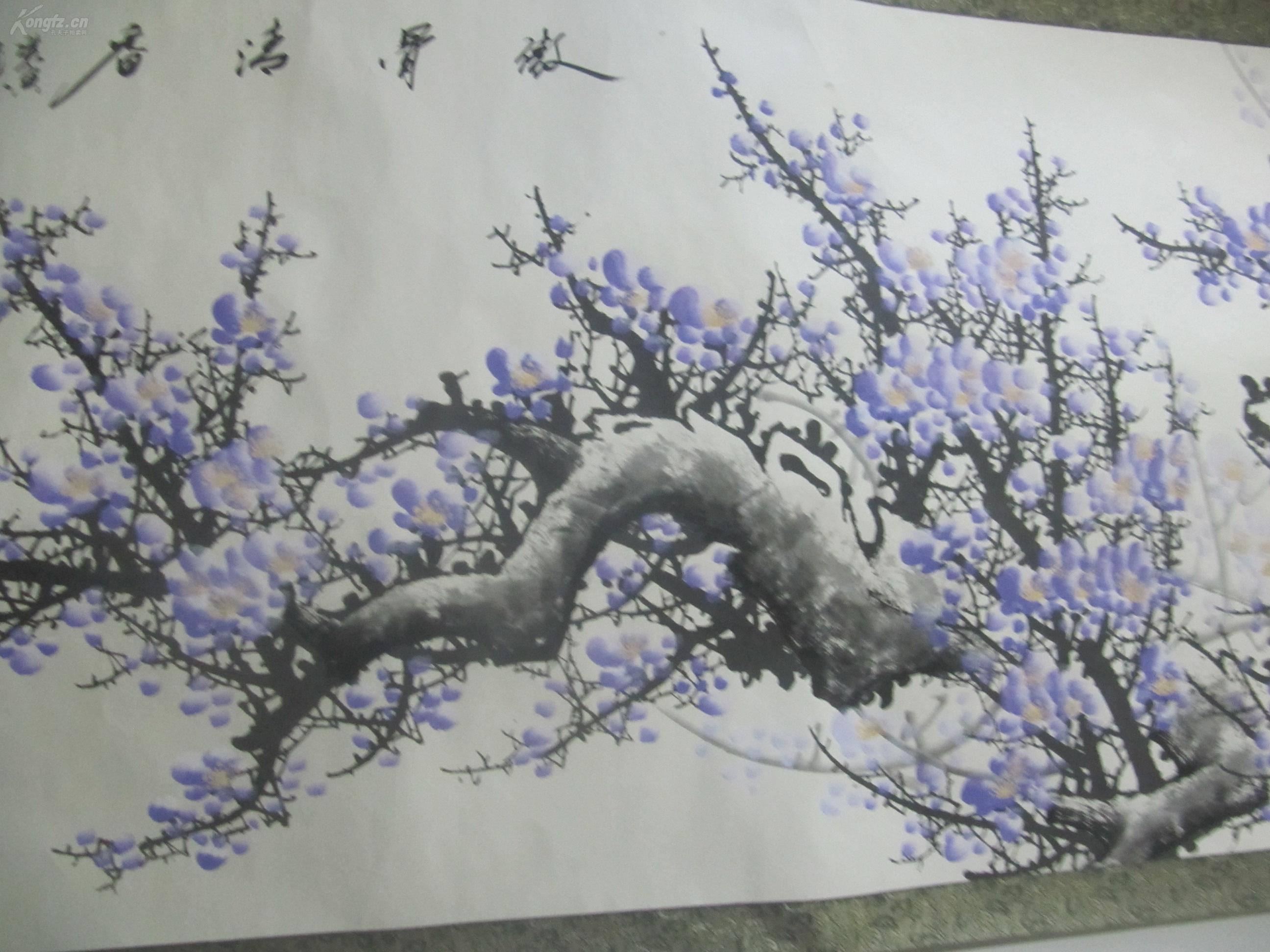 原装裱立轴 书画名家 墨涛 作 傲骨清香 国画一幅 中心尺寸123/62厘米