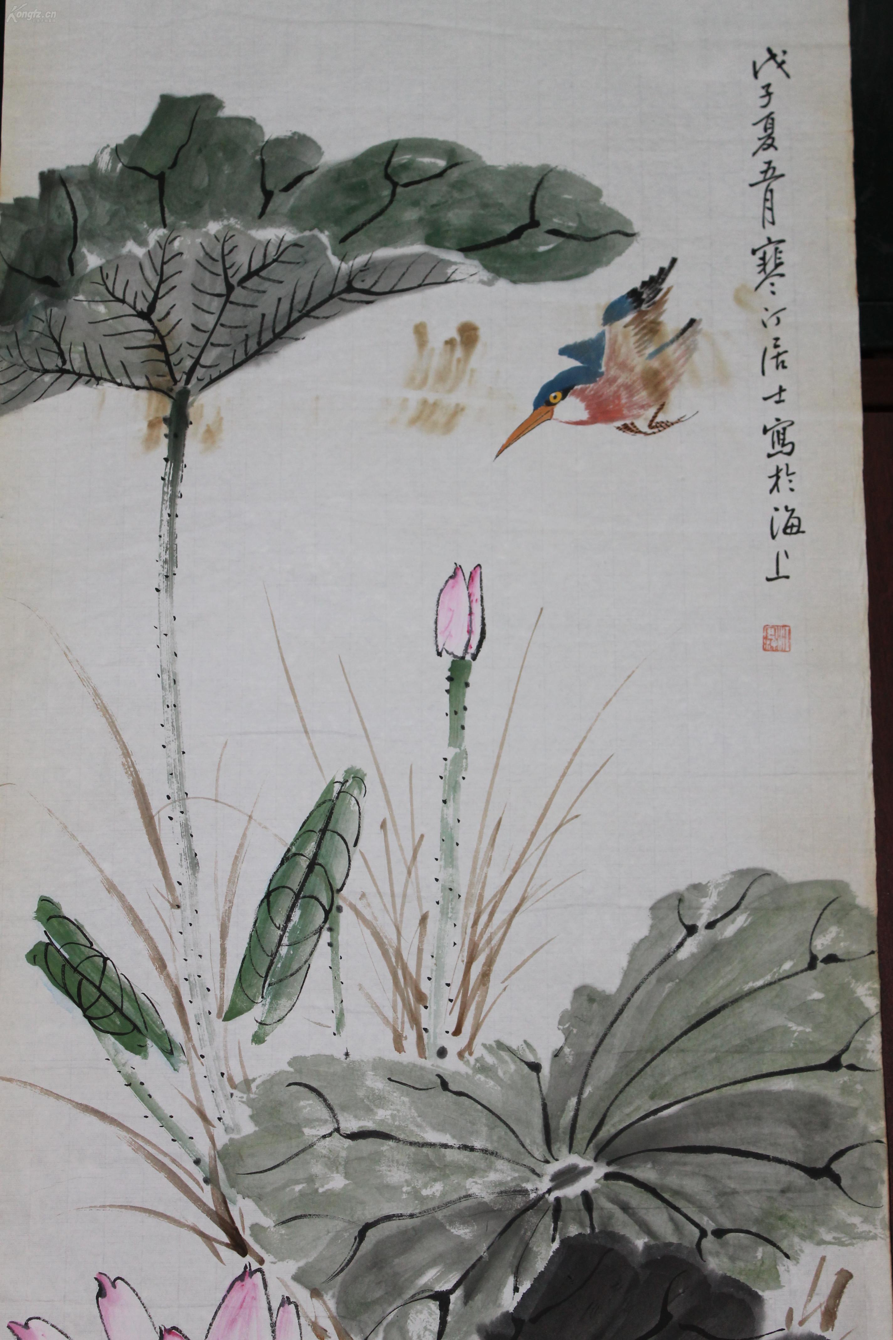 著名花鸟画家 上海中国画院首批画师 【江寒汀】花鸟 手绘真迹 拍品