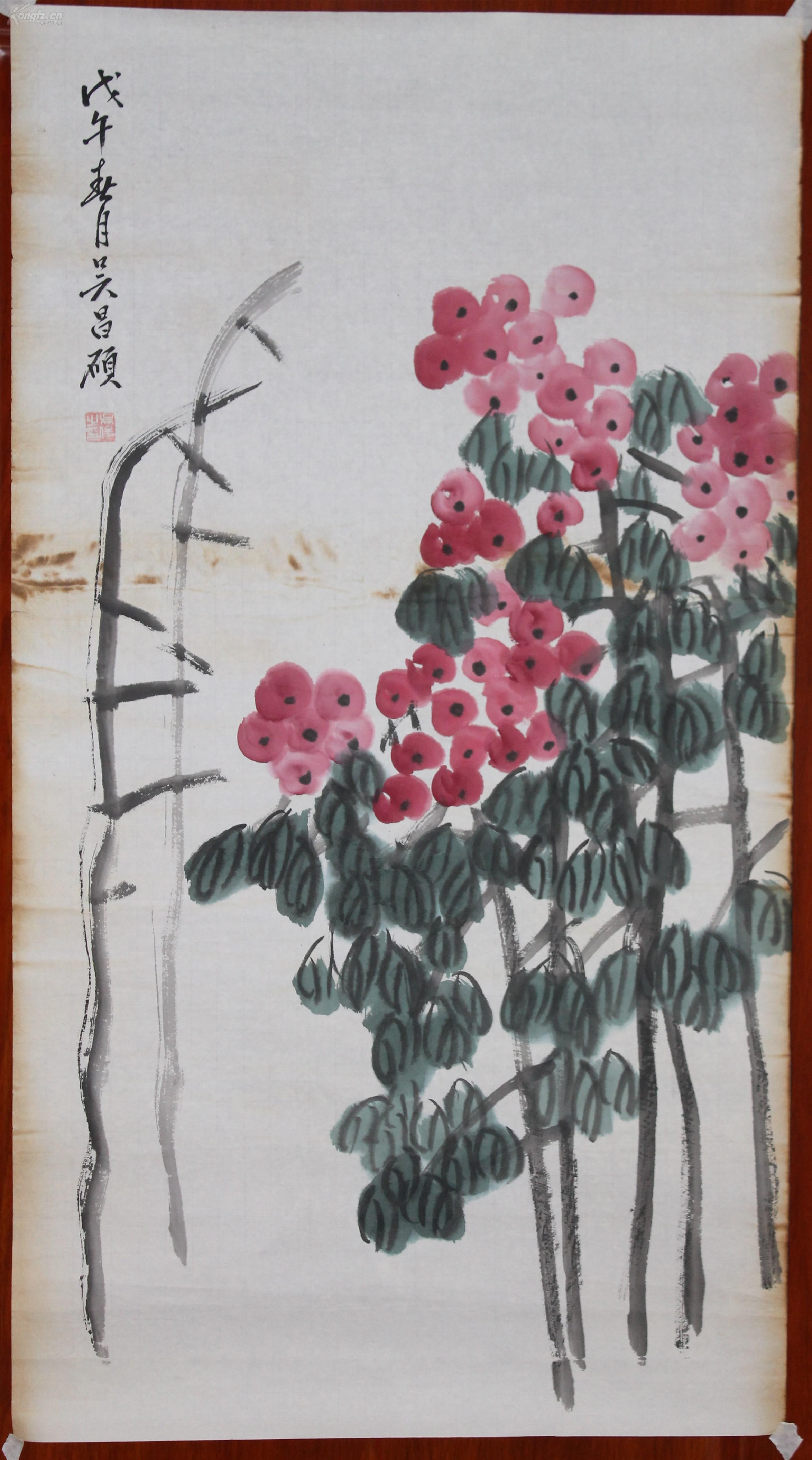晚清民国时期艺术大师【吴昌硕】花鸟