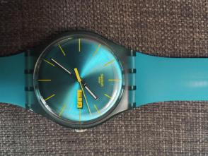 swatch手表v8价格图片,老款swatch手表图片 swatch v8 watch 海蓝色双日历 走时准