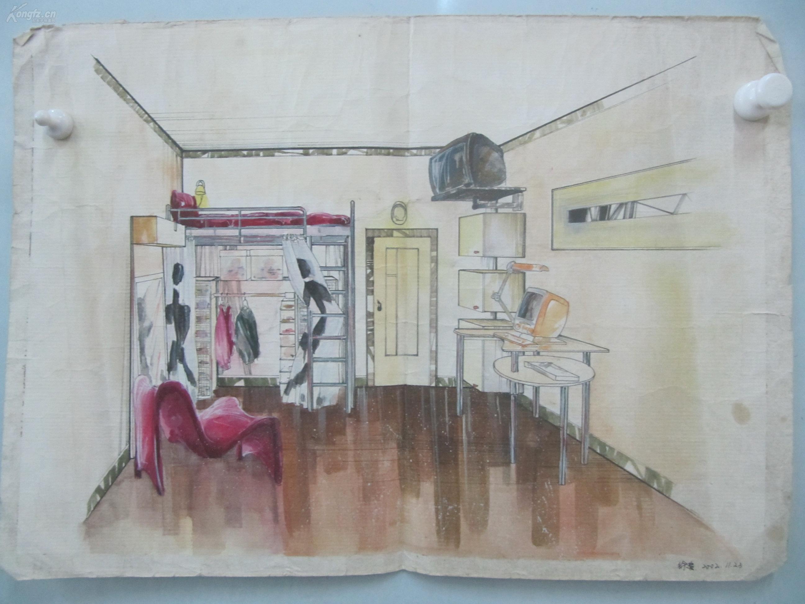水彩,水粉画2张 水彩画-室内装饰,水粉画-静物 尺寸39