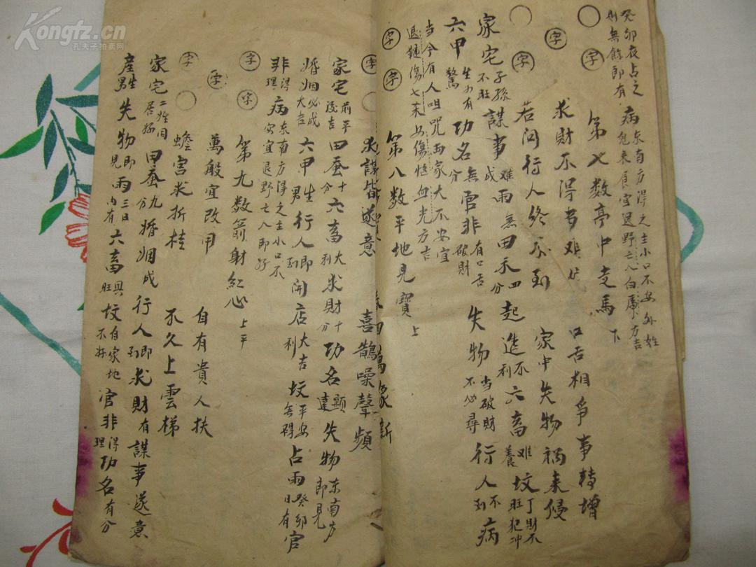清代法术 占卜手抄本 *收鬼箭法 收蛇咬法 梅花神数* 一册全,符咒no