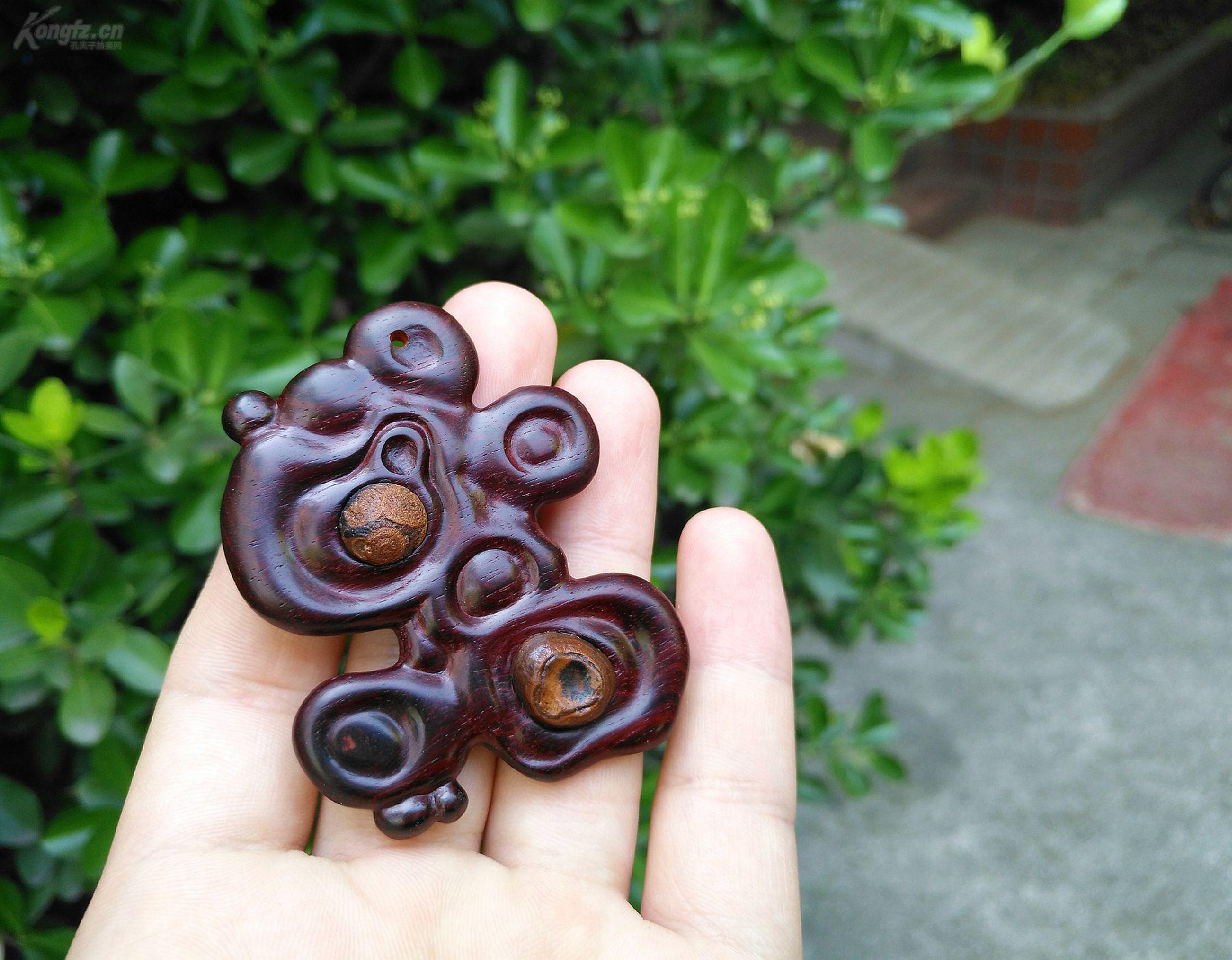 *珍品*终身保真*珍品级印度小叶紫檀金钱眼挂件*精挑细选印度小叶紫檀