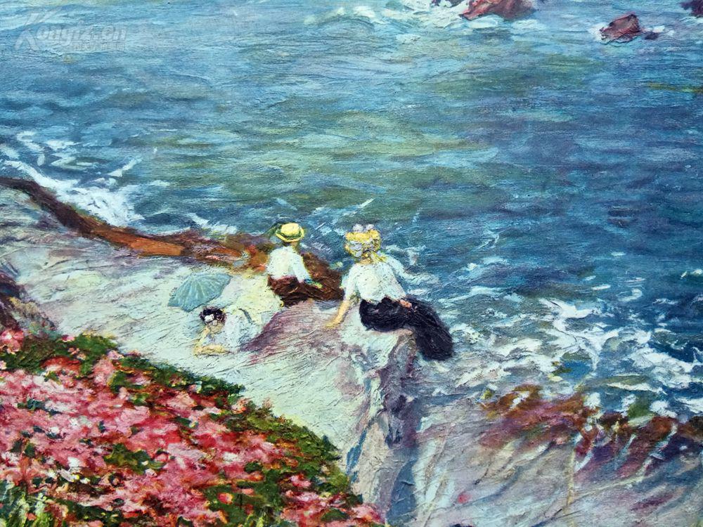1890年彩色平版印刷画《悠闲》(dolce far niente)