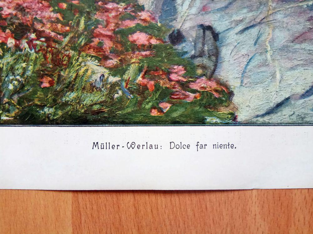 il dolce far niente,farniente 1890年彩色平版印刷画《悠闲》(dolce far niente)---40.5*29厘米(24)