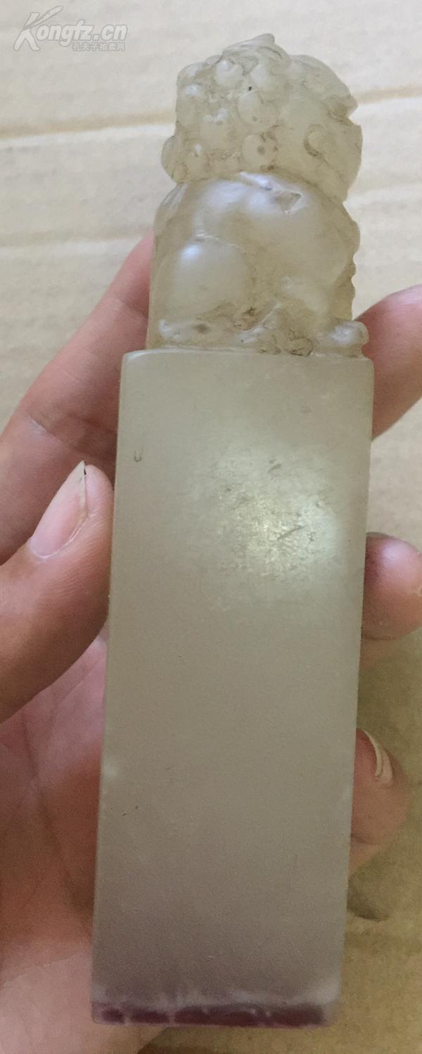 田黄石冻石瑞兽印章