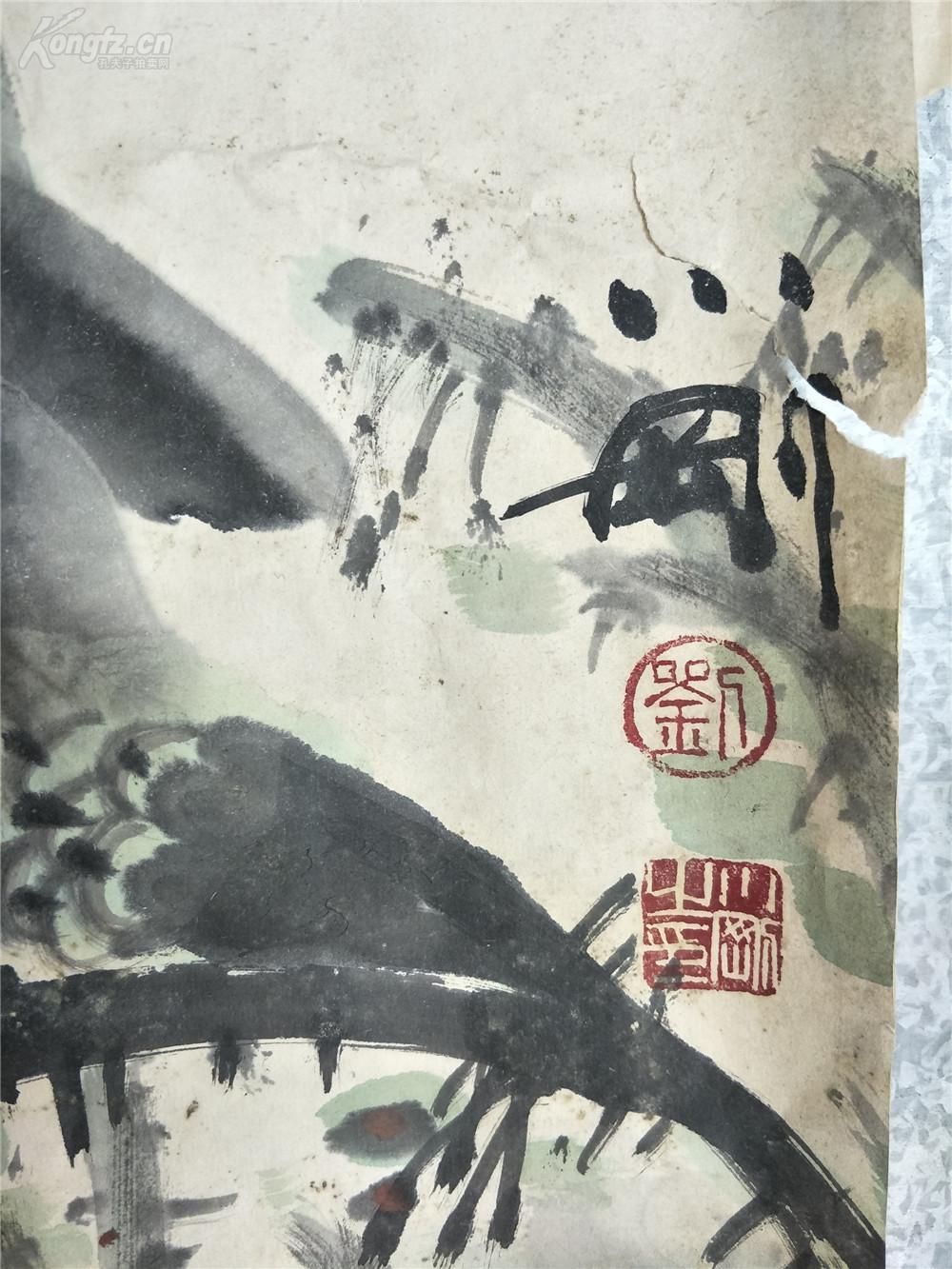 托裱镜心 北京大学书画研究会 北京美协副主席 刘小刚 花鸟图