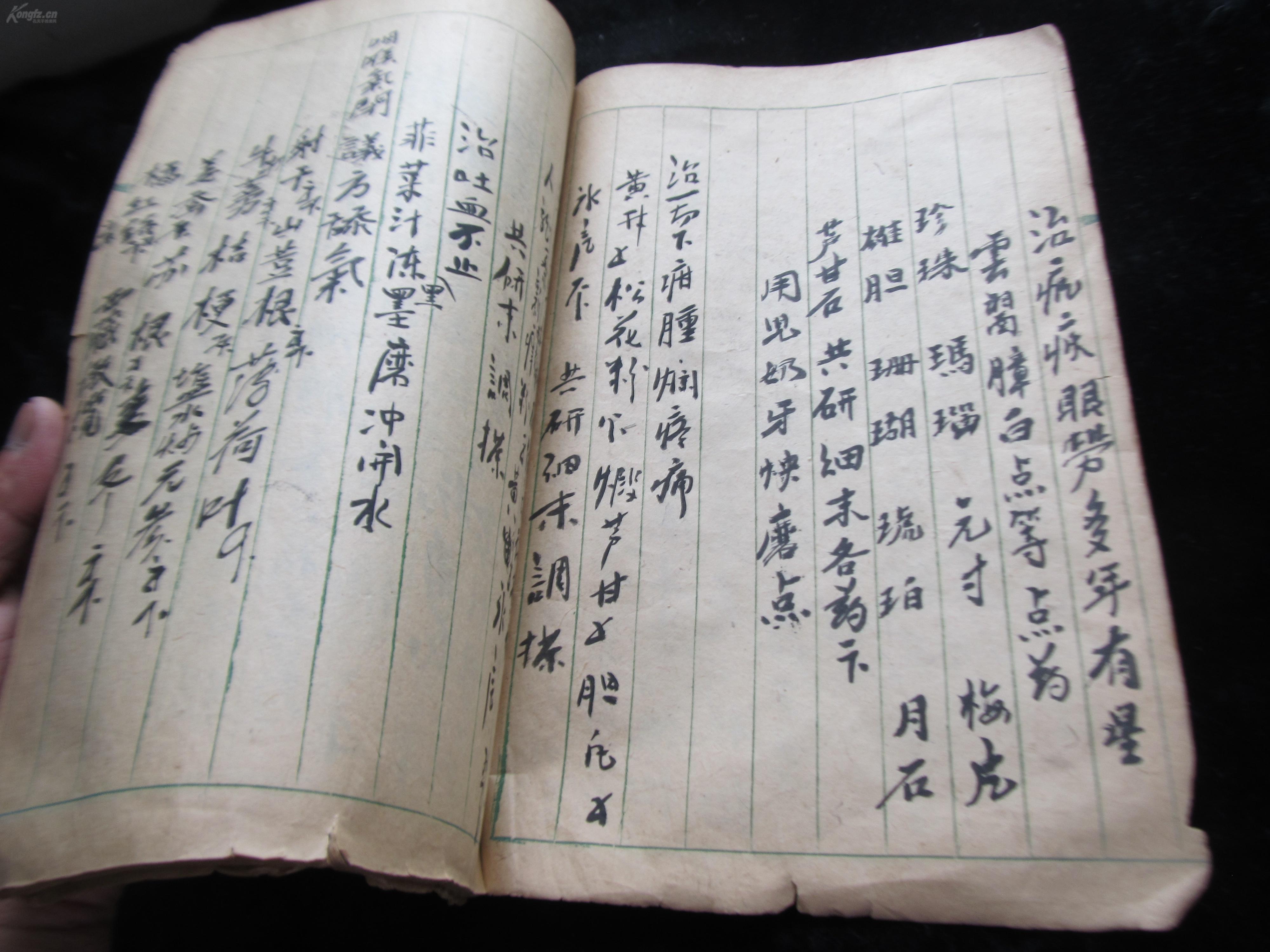 清代中医手抄本:全是古药方!共35面!16开!