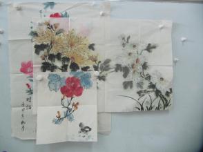 著名国画家,教授 杨彦 作 花卉国画作品3幅 有款一幅 尺寸33/28,69/45