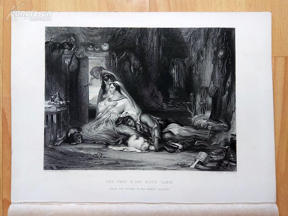 1854年钢版画《爱尔兰新教徒的小屋》(THE P