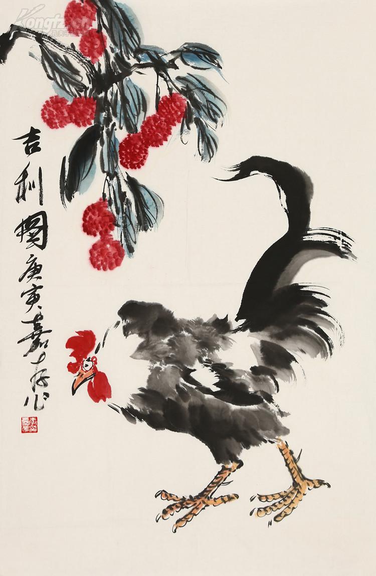 李嘉存 国画 大吉大利.