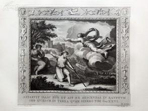 【图版17】1790年铜版画《上帝显现在以撒面前》(apparvit isaac dns.