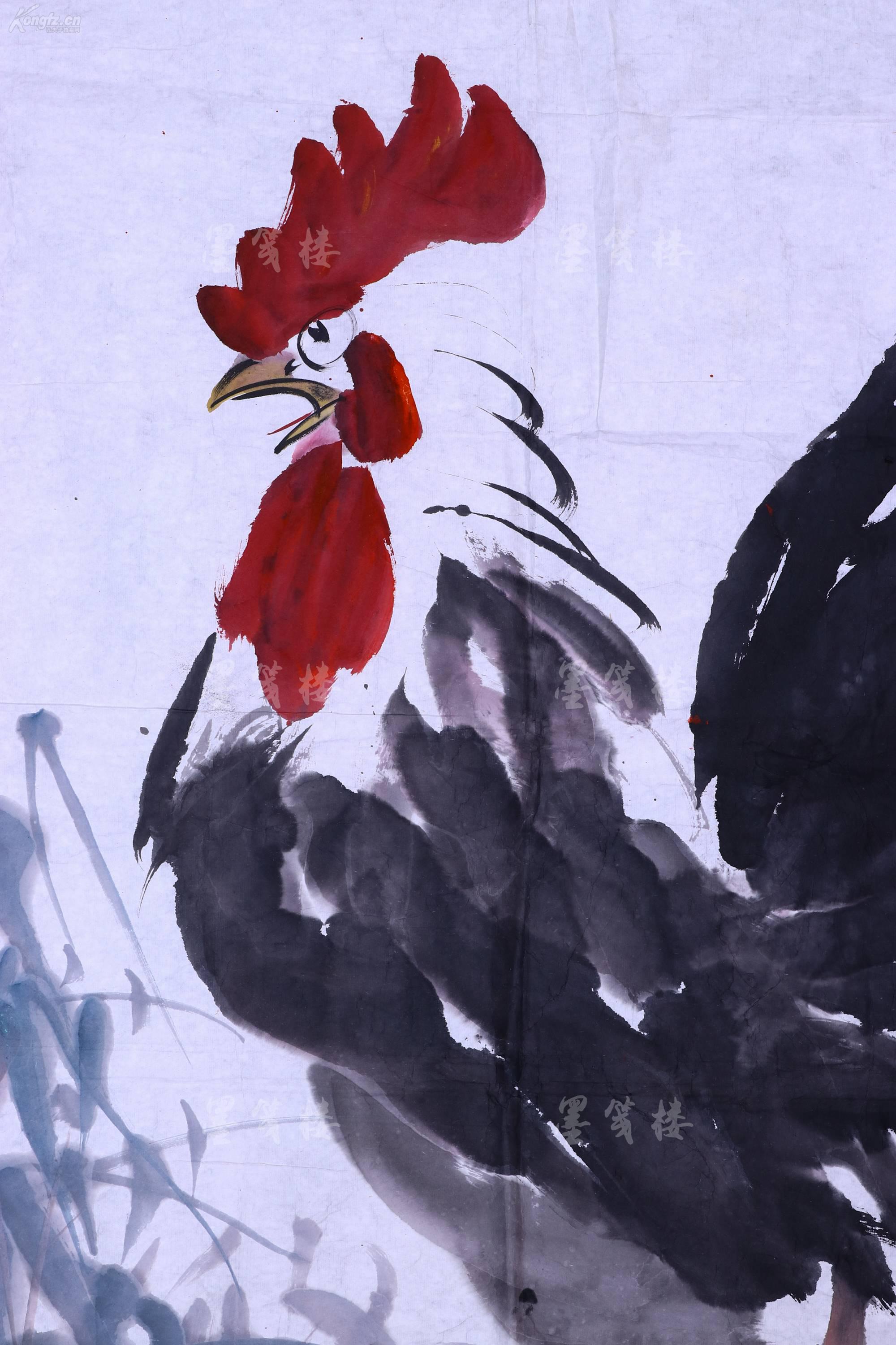 著名写意画家,当代"鸡王"之美誉 刘墨禅 水墨画作品