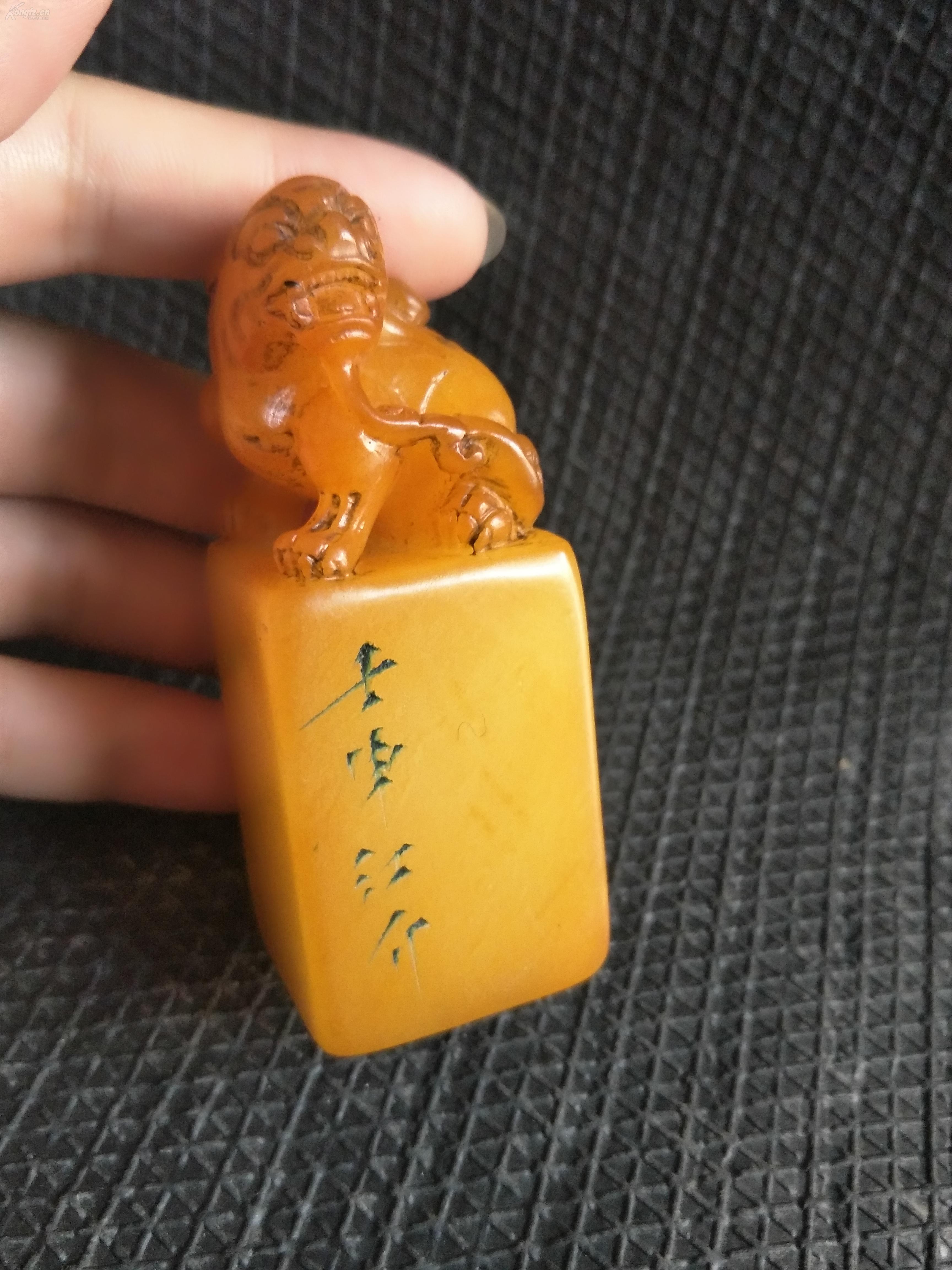 寿山石 田黄石貔貅印章