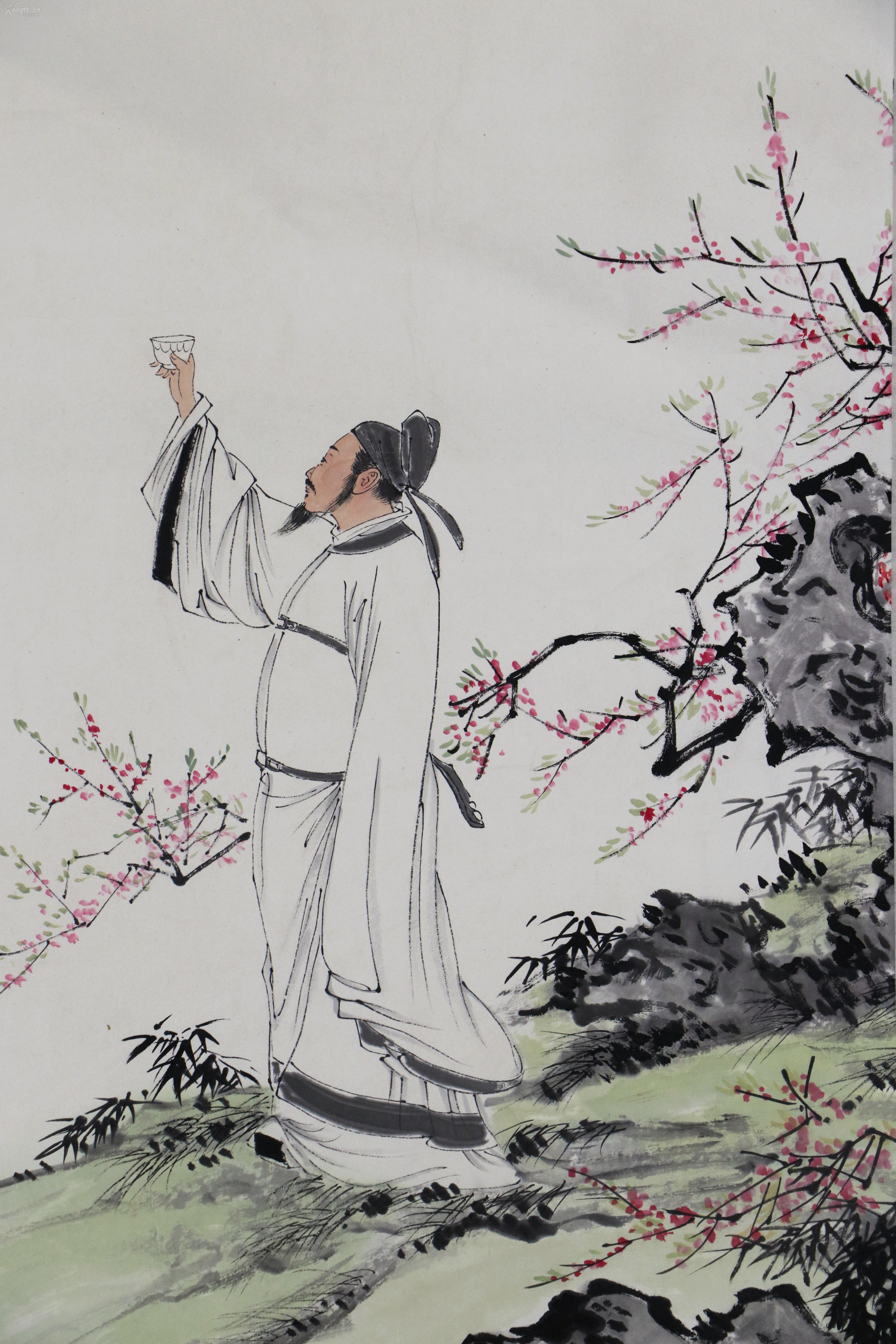 著名工笔人物画家,美术教育家《黄均》李太白诗意图