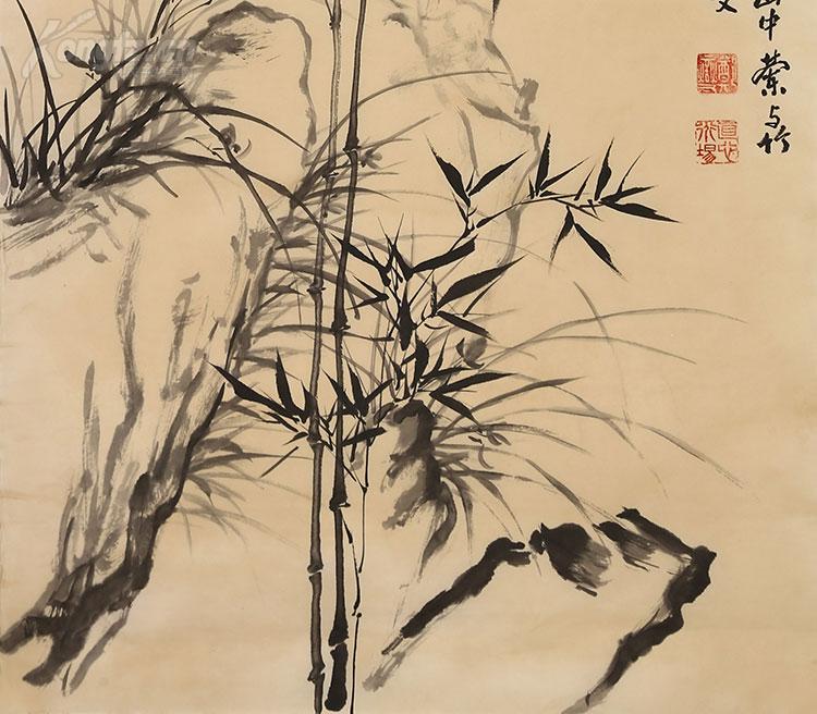 郑板桥 竹石图 纯手绘