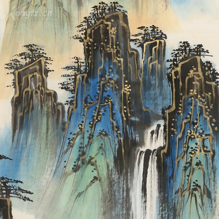 陈大章 金碧山水