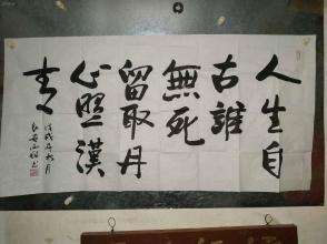陕西葡萄王老画家胡西铭书法人生自古谁无死留取丹心照汗青