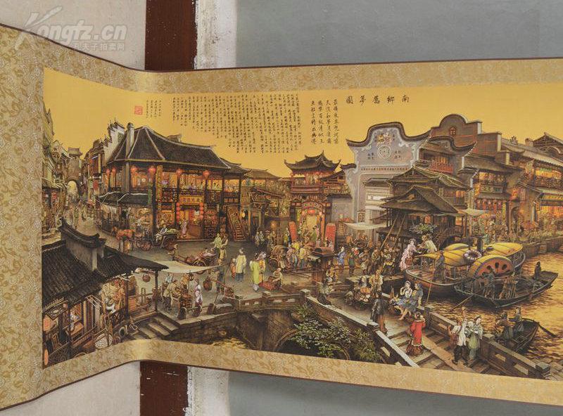 织锦画南乡旧梦图
