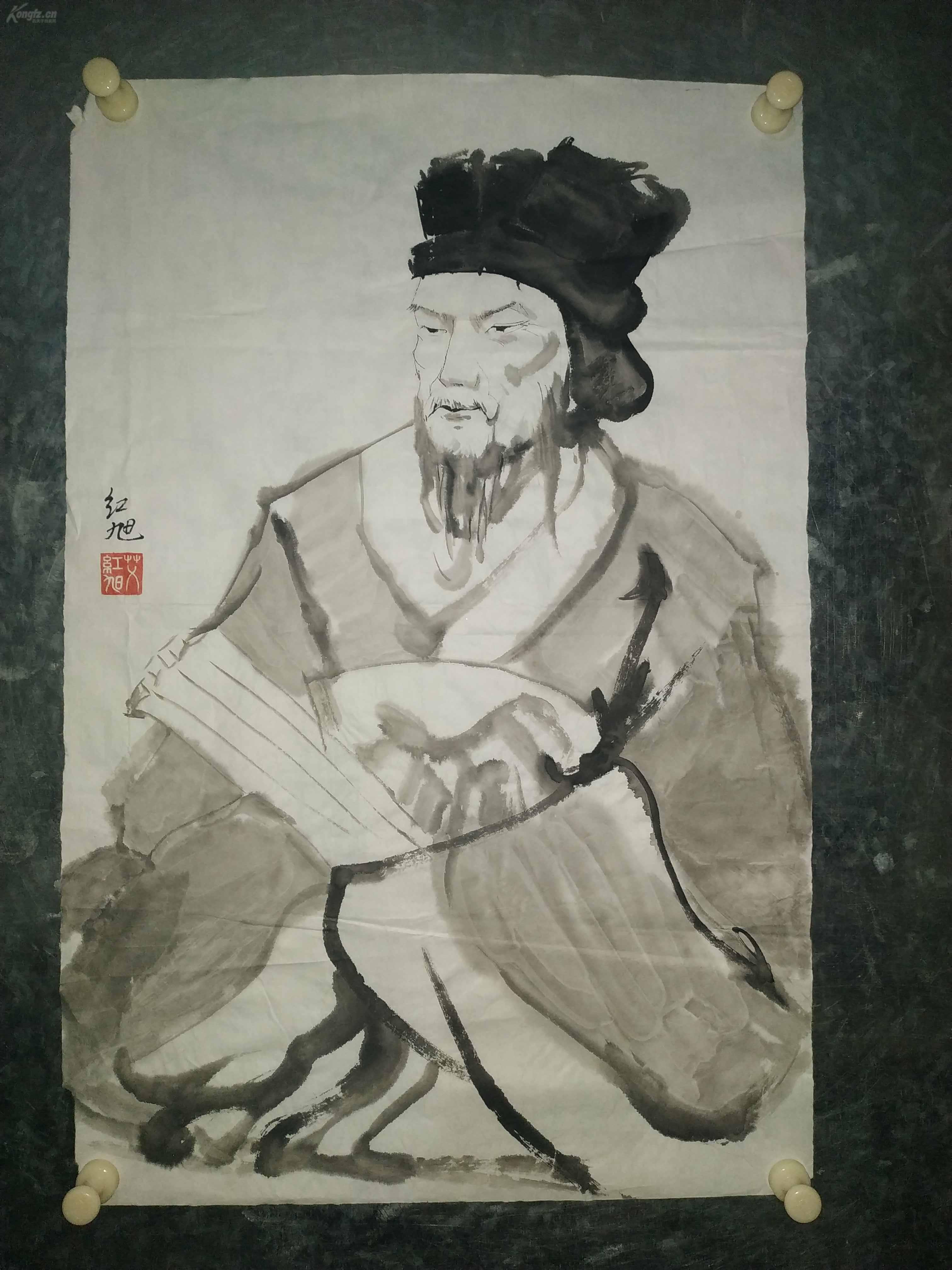 陕西名家《伯牙抚琴》