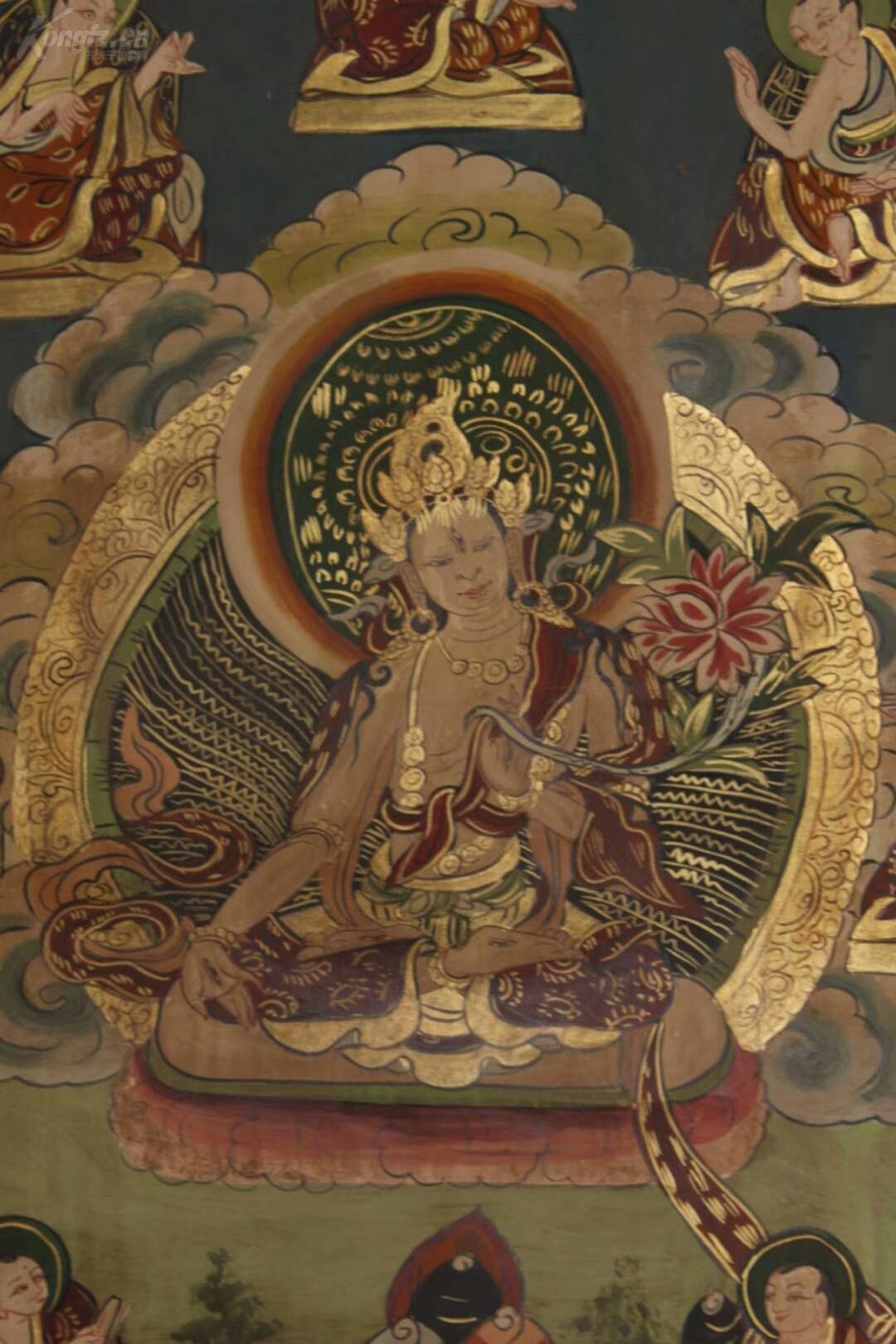 藏传佛教白度母唐卡西藏寺院高僧大德纯手工手绘绘画白度母唐卡画芯为