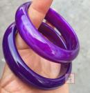 纯天然紫色玛瑙手镯玉髓舒俱来手镯 玉石镯子