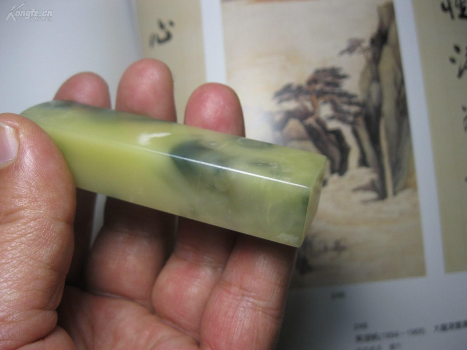 青田封门青皮蛋绿,青田经典品种,细腻温润,色调雅致,保真青田石!