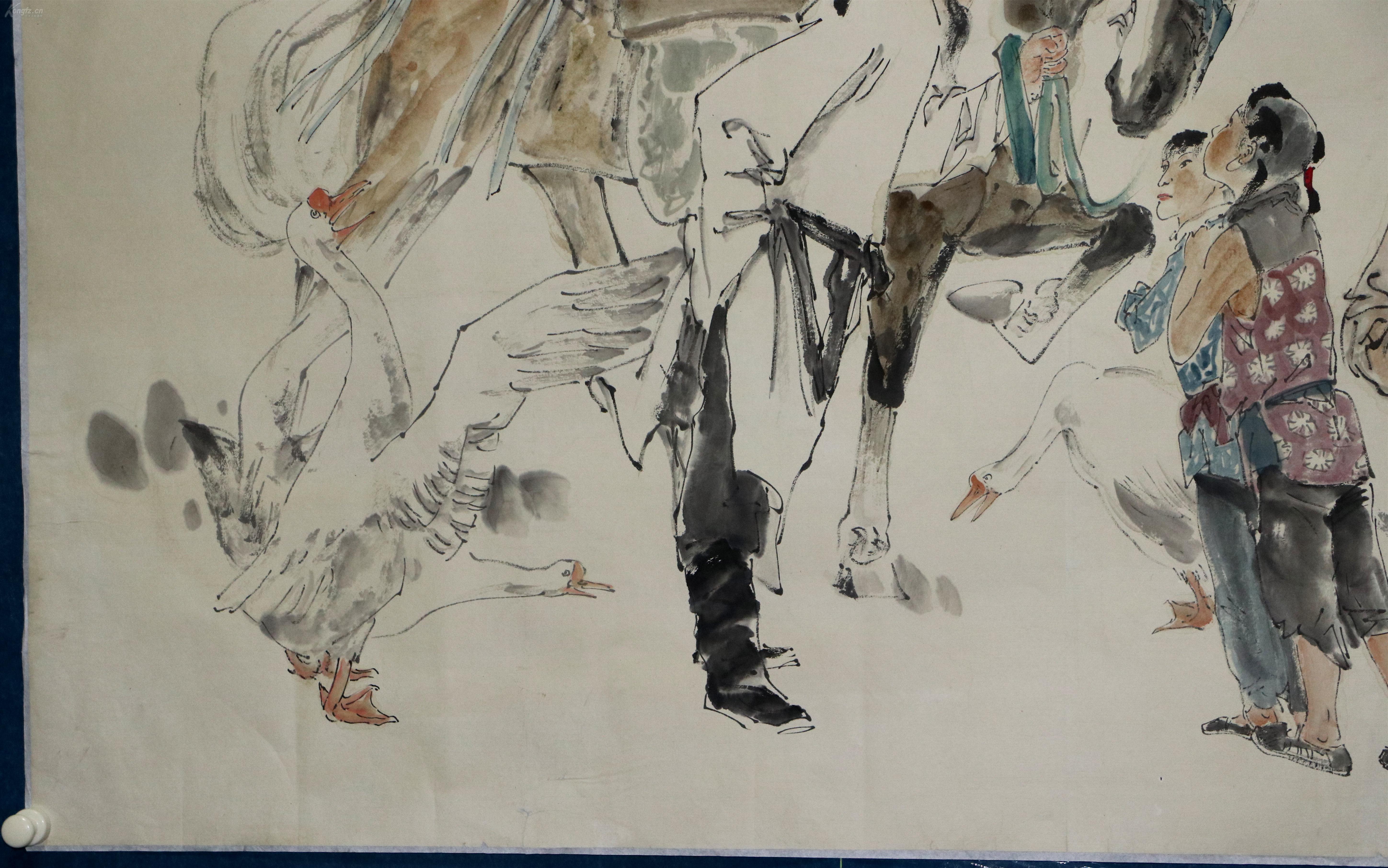 连环画"四小名旦"之一.《颜梅华》 人物画
