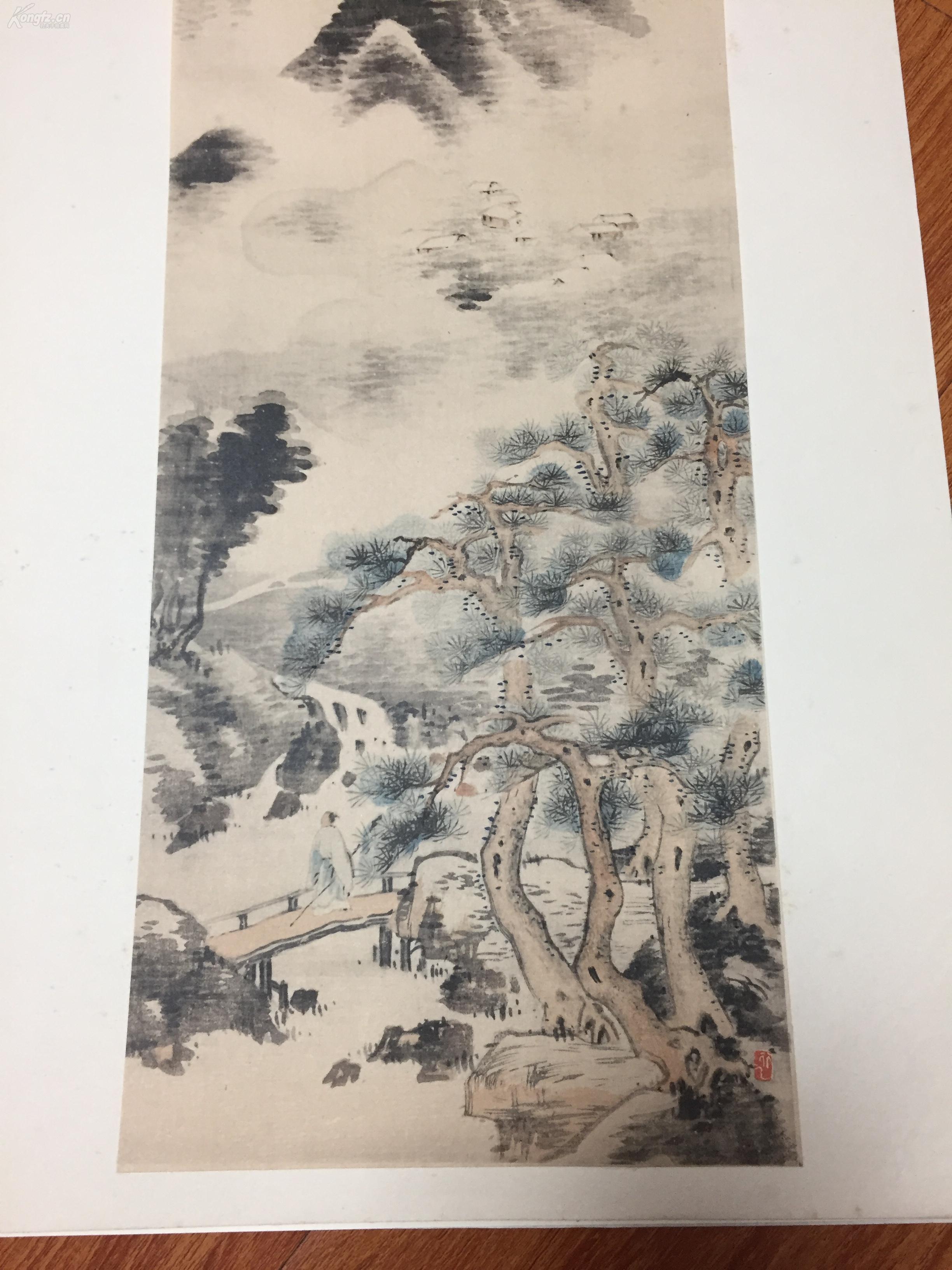 浮世绘高级套色木刻版画高久霭崖夏山晴雯图稀少近百年日本美术大鉴