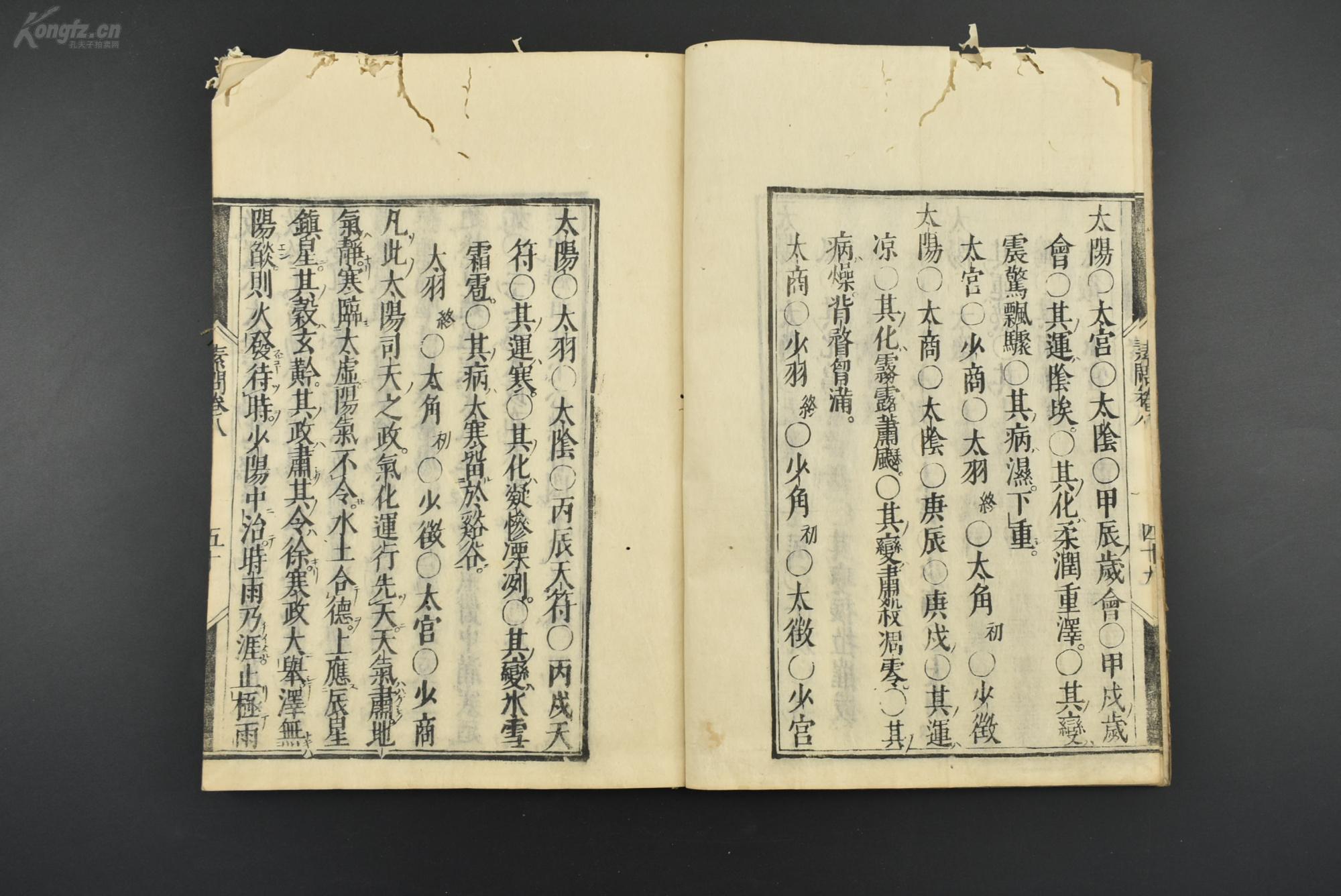 (乙1030《皇帝内经·素问》和刻本 线装1册 卷八下 六元正纪大论篇第
