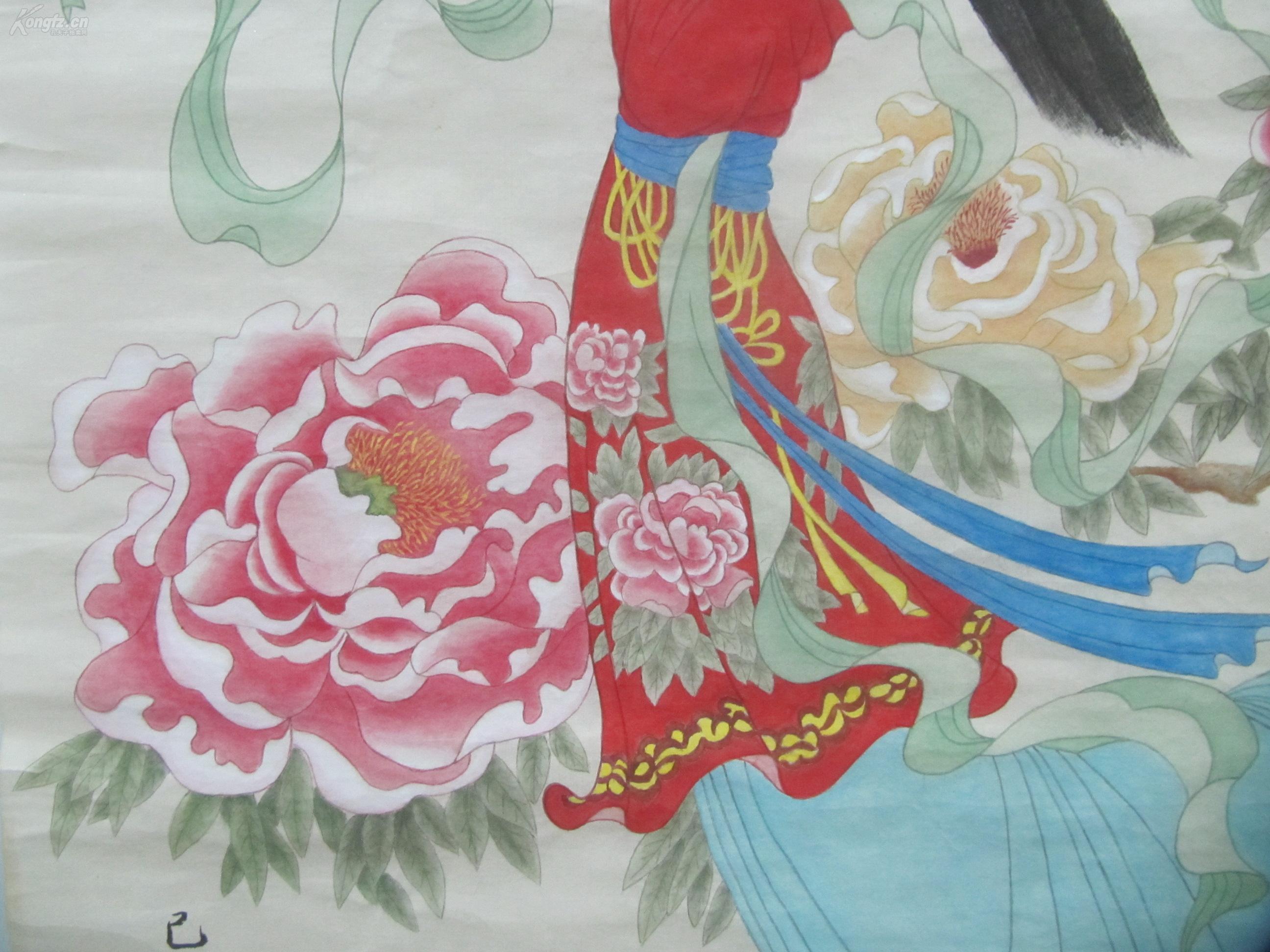 王蓉娟 作 工笔 牡丹仙子国画一幅 尺寸83/62厘米 wb0