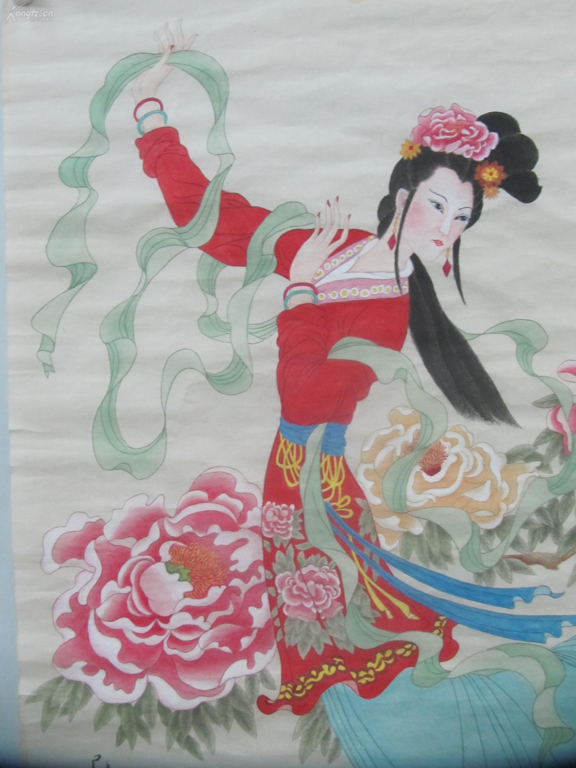 王蓉娟 作 工笔 牡丹仙子国画一幅 尺寸83/62厘米 wb0