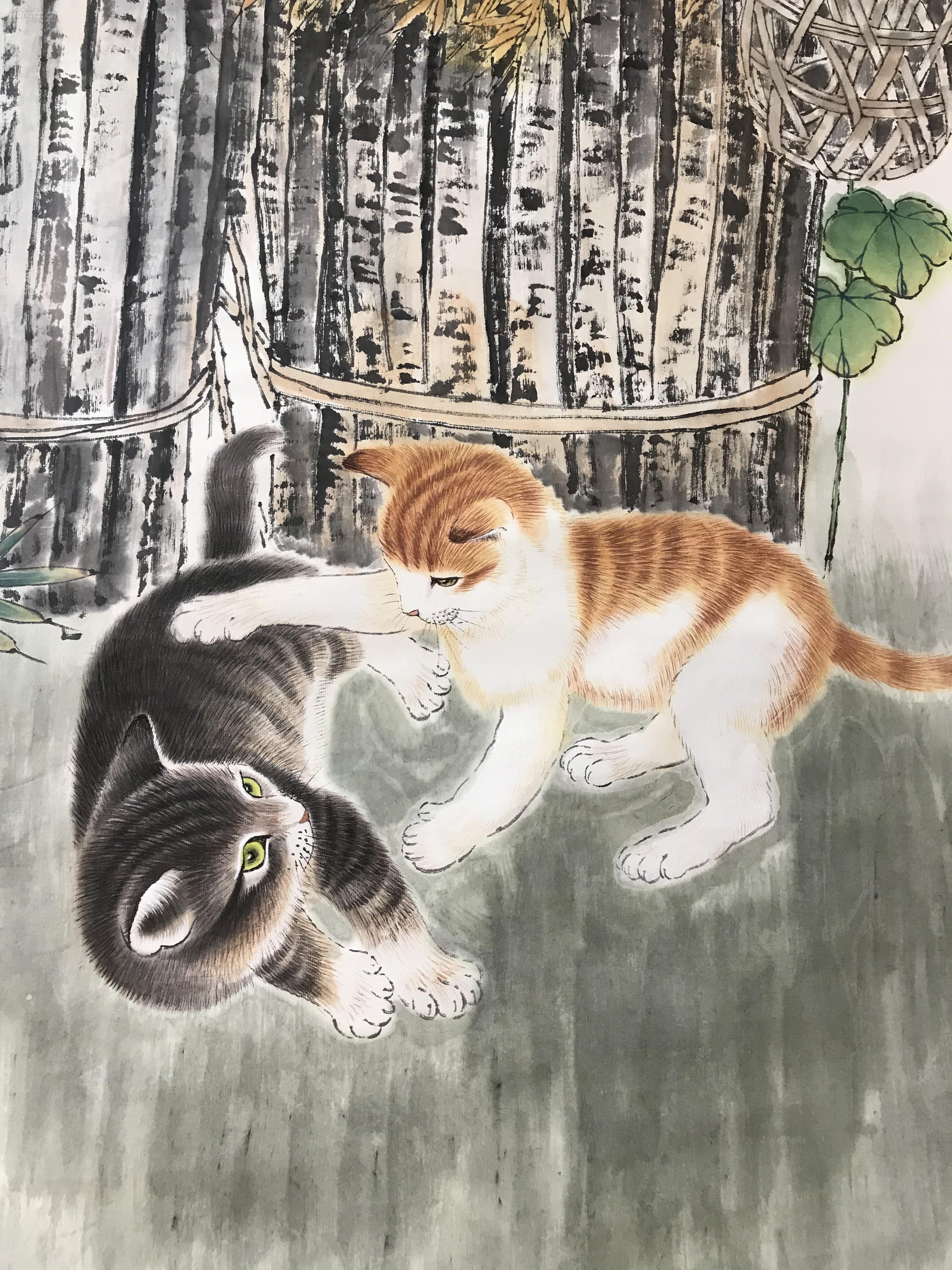 方楚雄.猫戏图