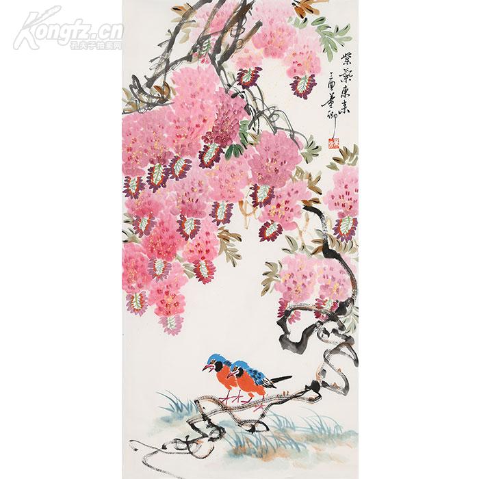 名人董卿字画三尺精品写意花鸟国画手绘名家书画作品