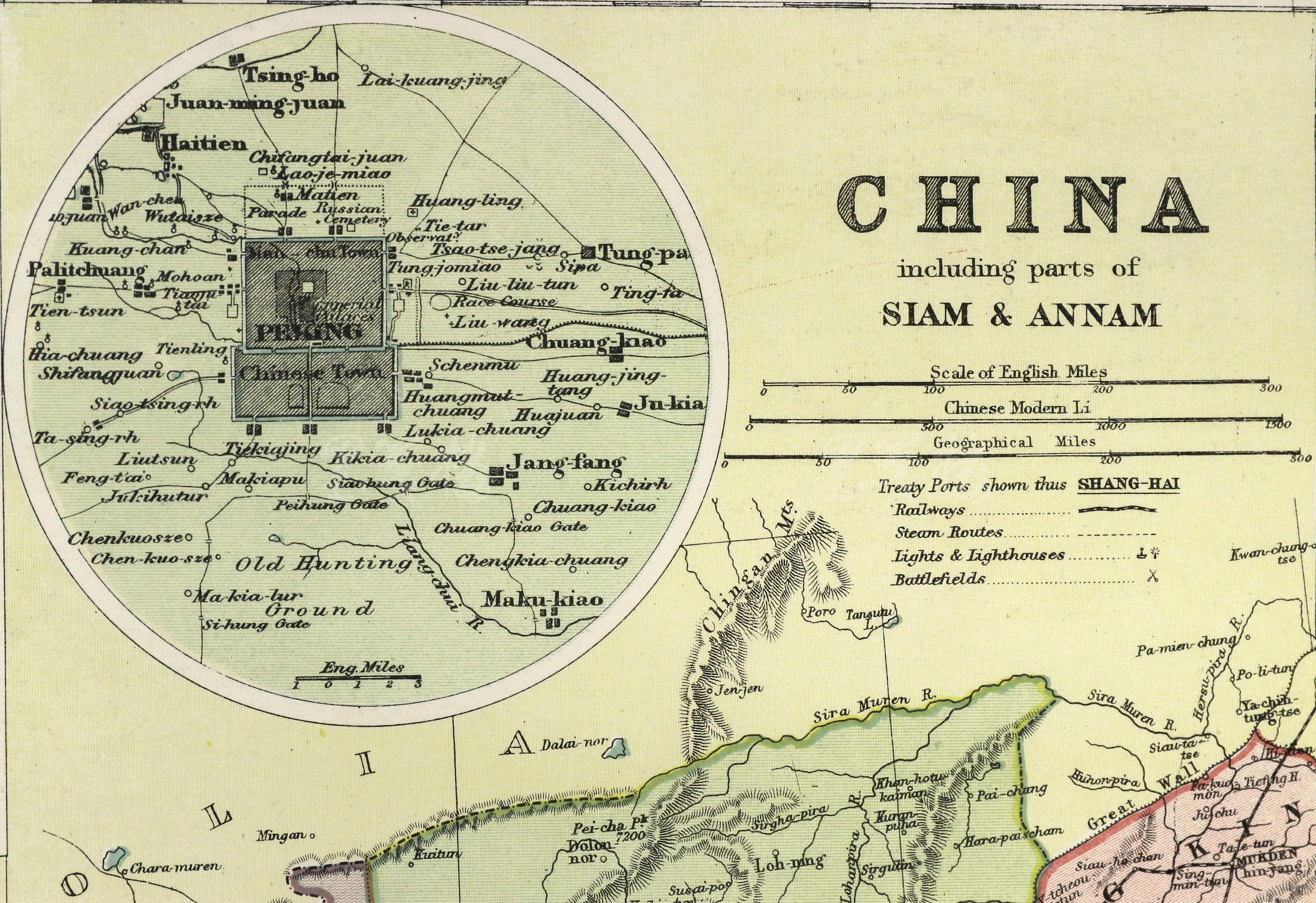 外文版 中国老地图一张 hxtx111665