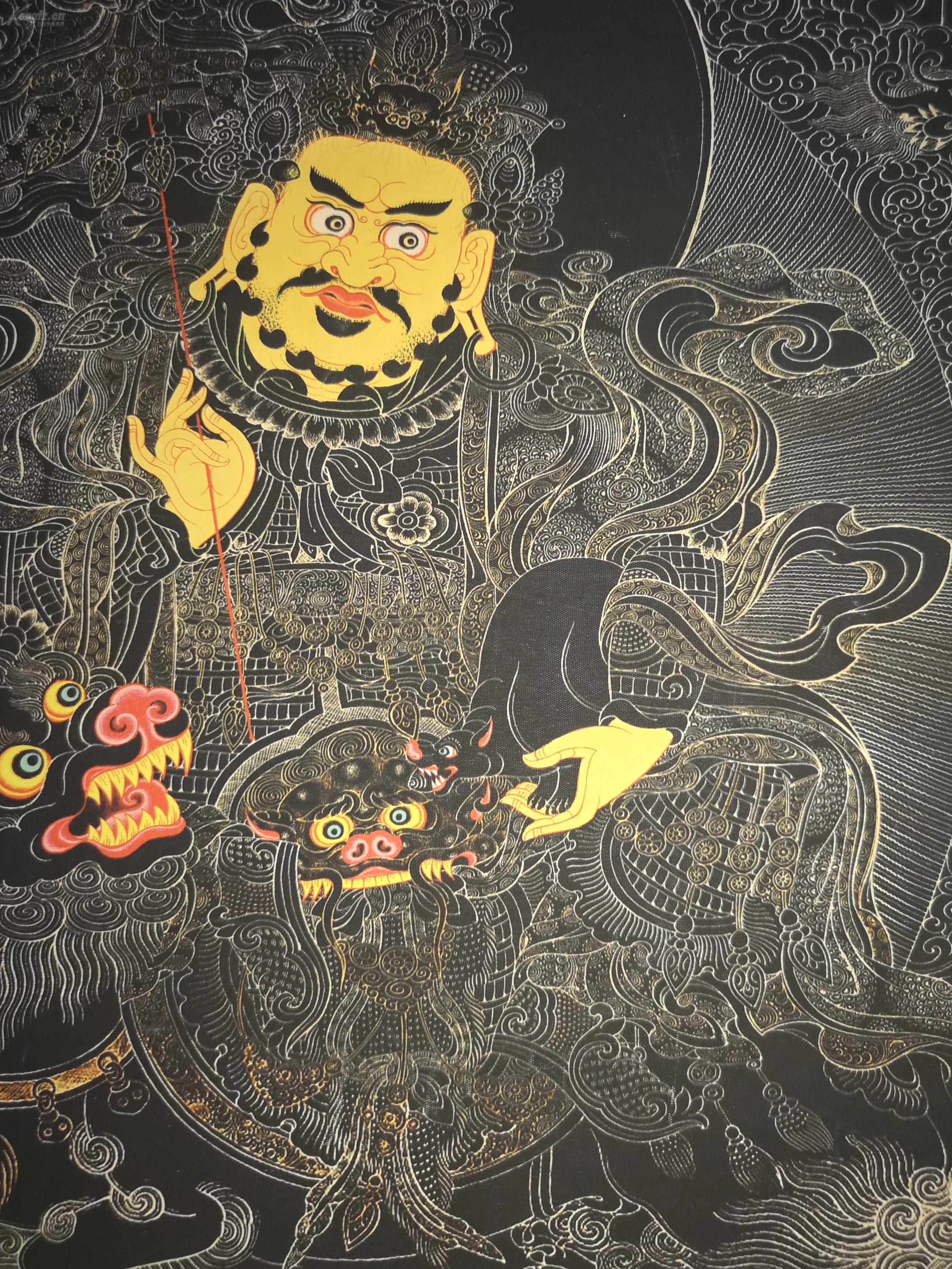 唐卡 藏传佛教 黑财神