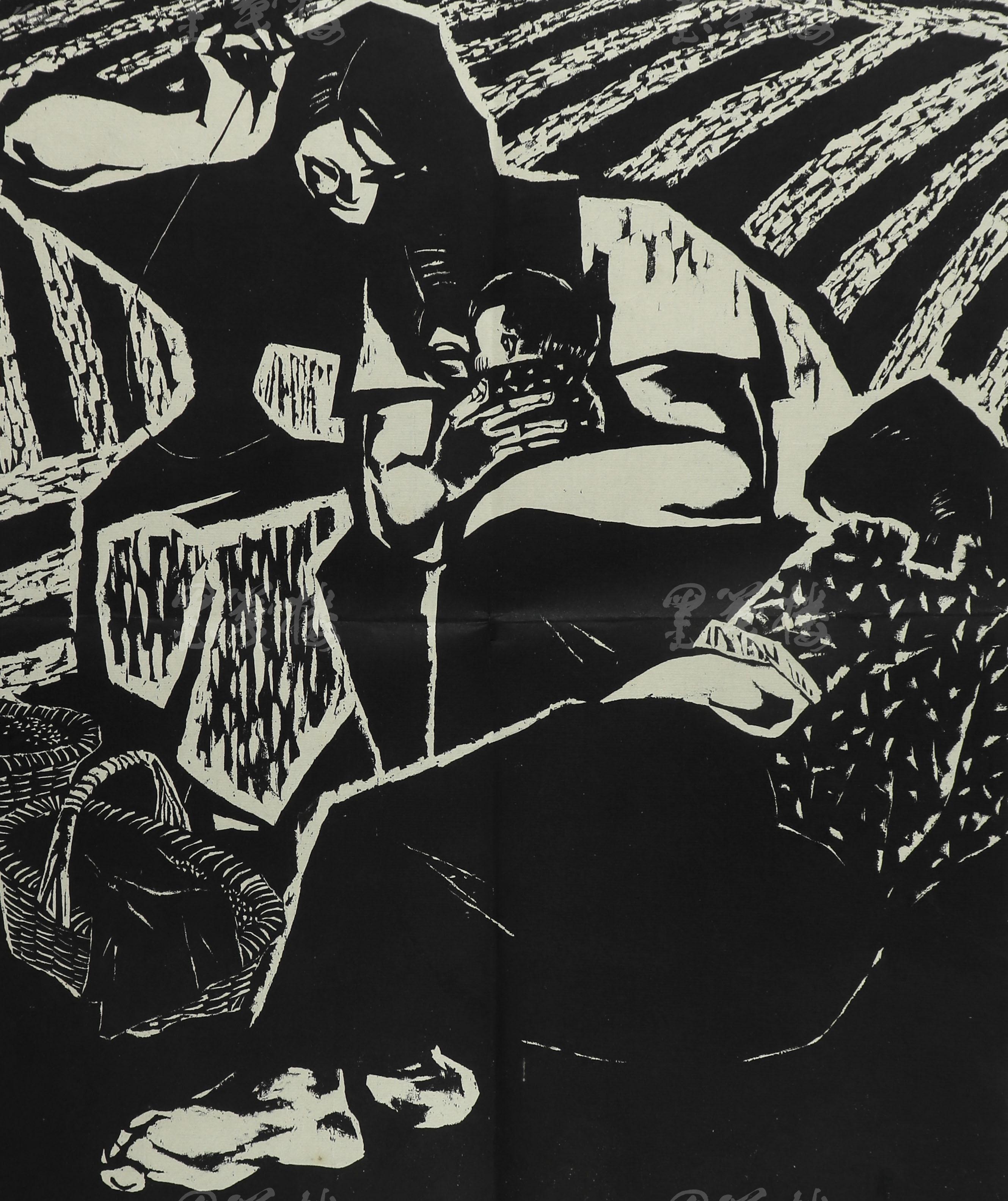 著名版画家,重庆美协副主席,中国版协理事 康宁 1982年版画作品《母亲