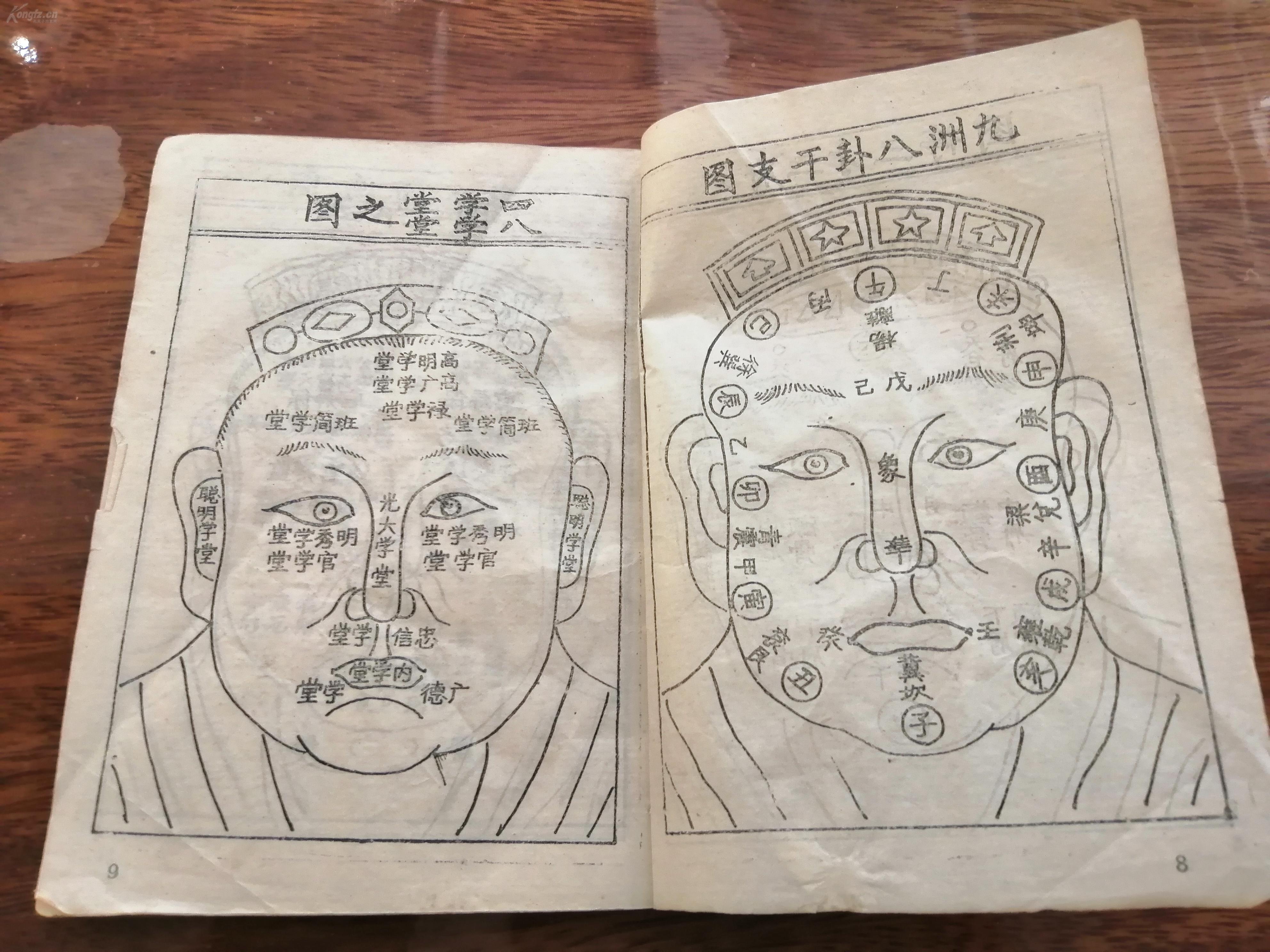 线装古旧书籍 17*12 上海春明书局 带有版画解说的《柳庄相法秘诀》择