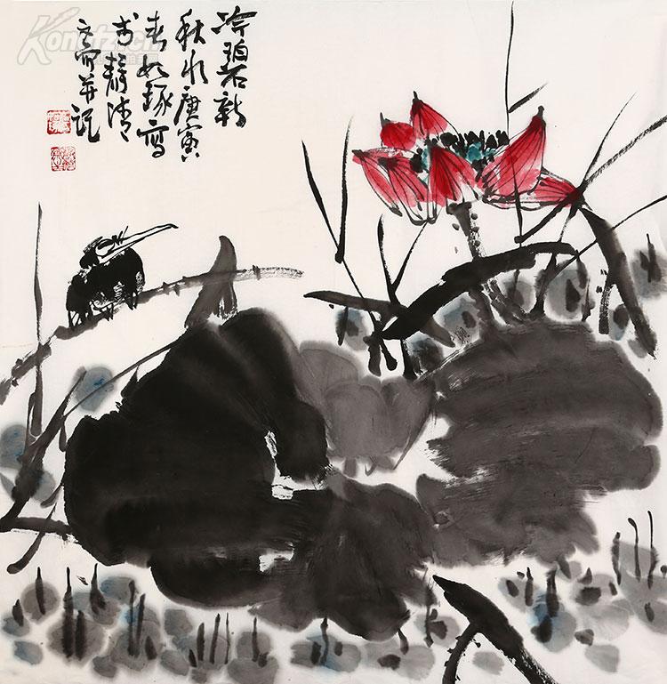 崔如琢 荷花 水鸟a