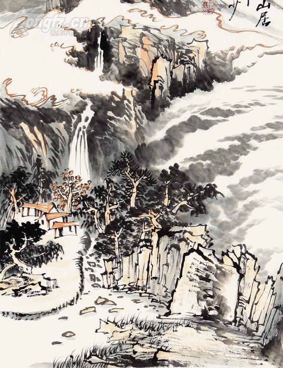 陆俨少 富贵山居图z