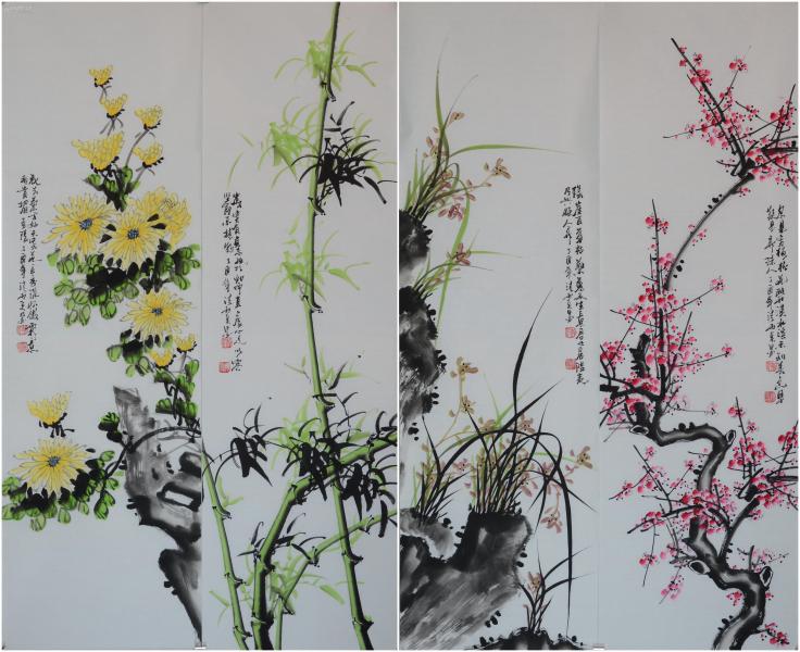 梅兰竹菊.中美协广西分会会员汤老师作品1.