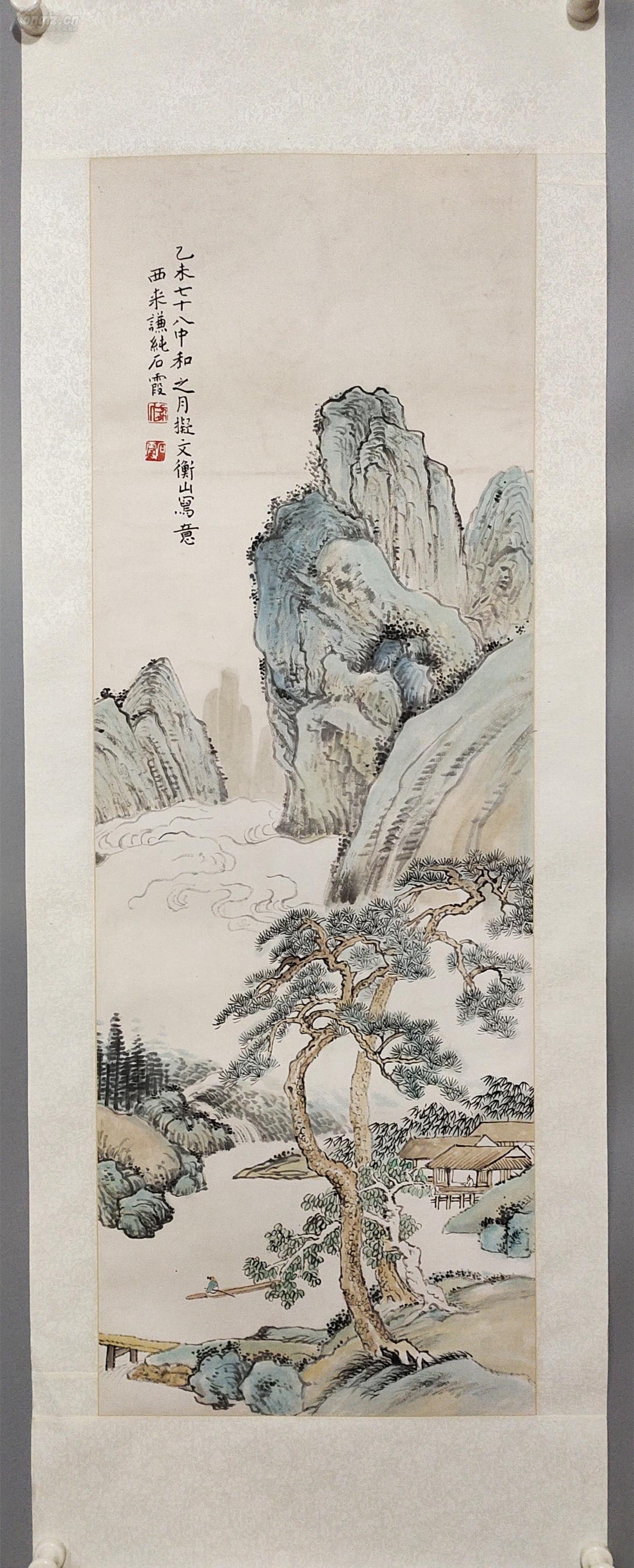 民国广州华林寺僧 【石霞法师】岭南画家李耀屏高弟,黄君璧同门,与