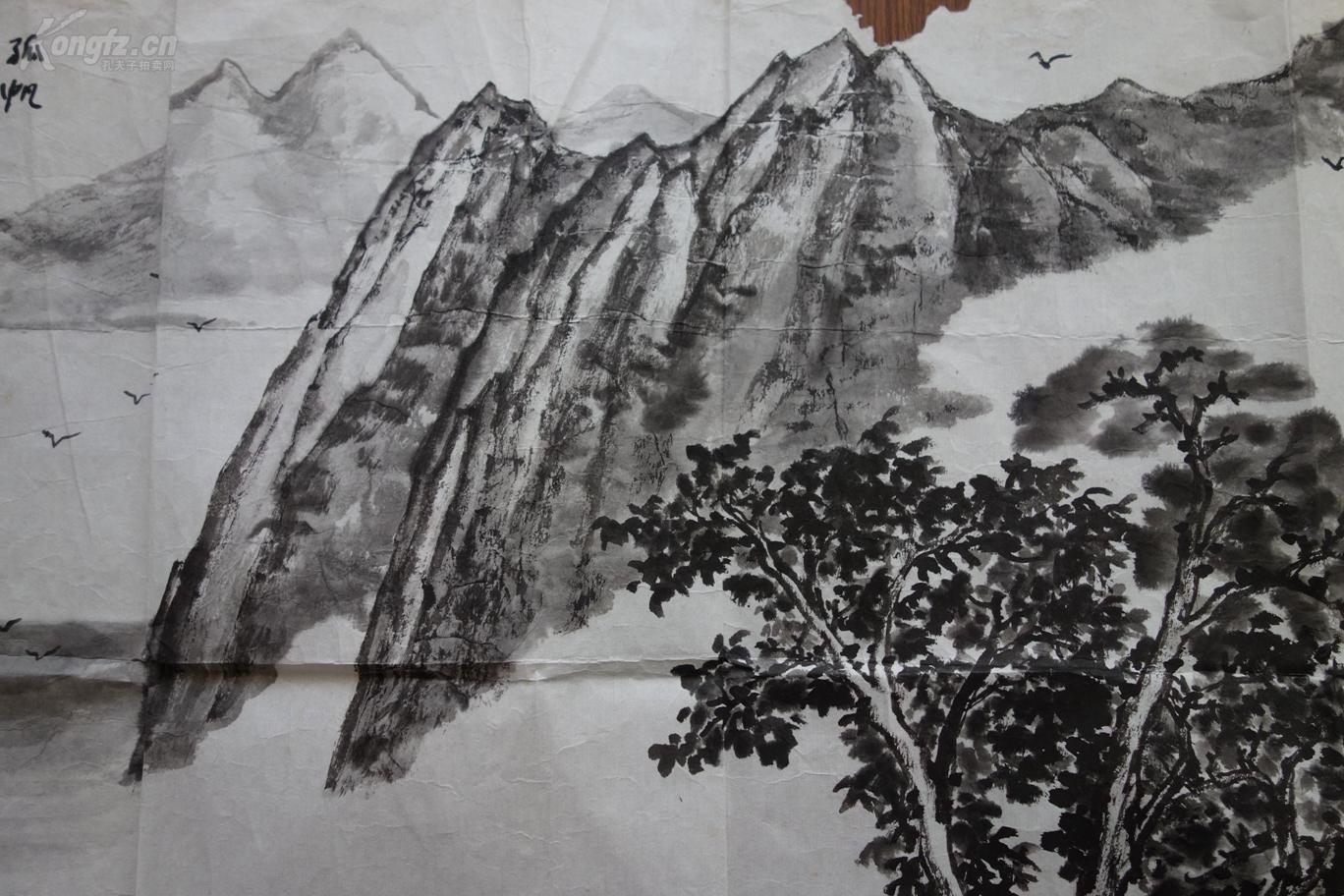 吴家麟82年绘:孤帆远影