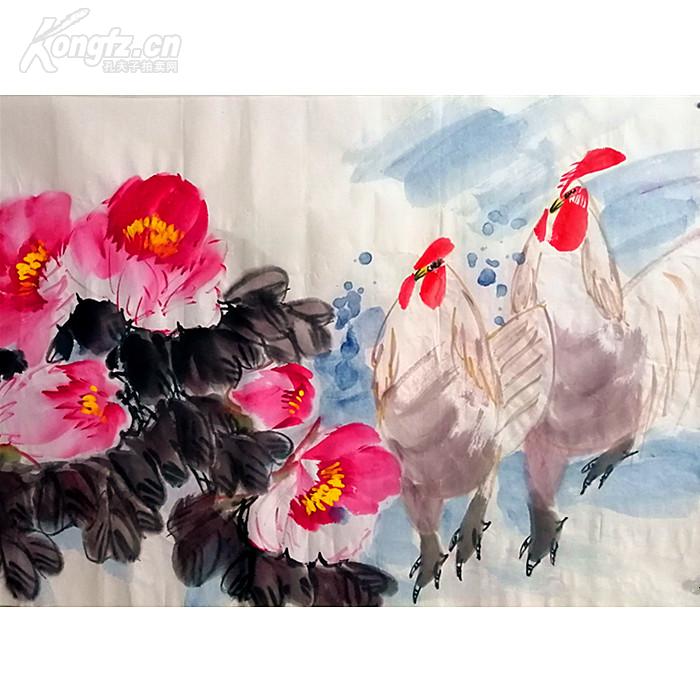 陕西著名画家萧焕富贵大吉图