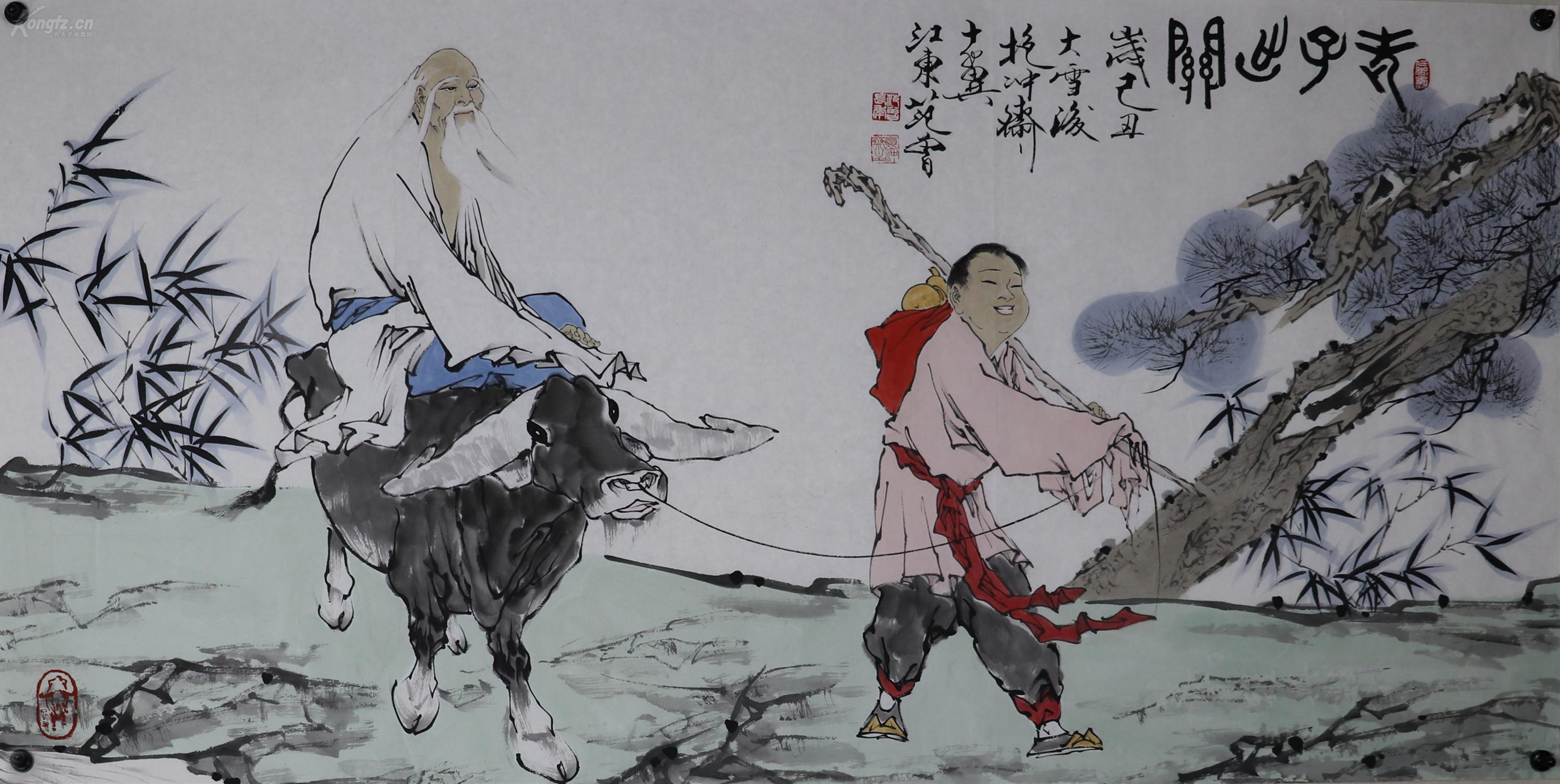 中国当代大儒,国学大师,书画巨匠【范曾】老子出关图