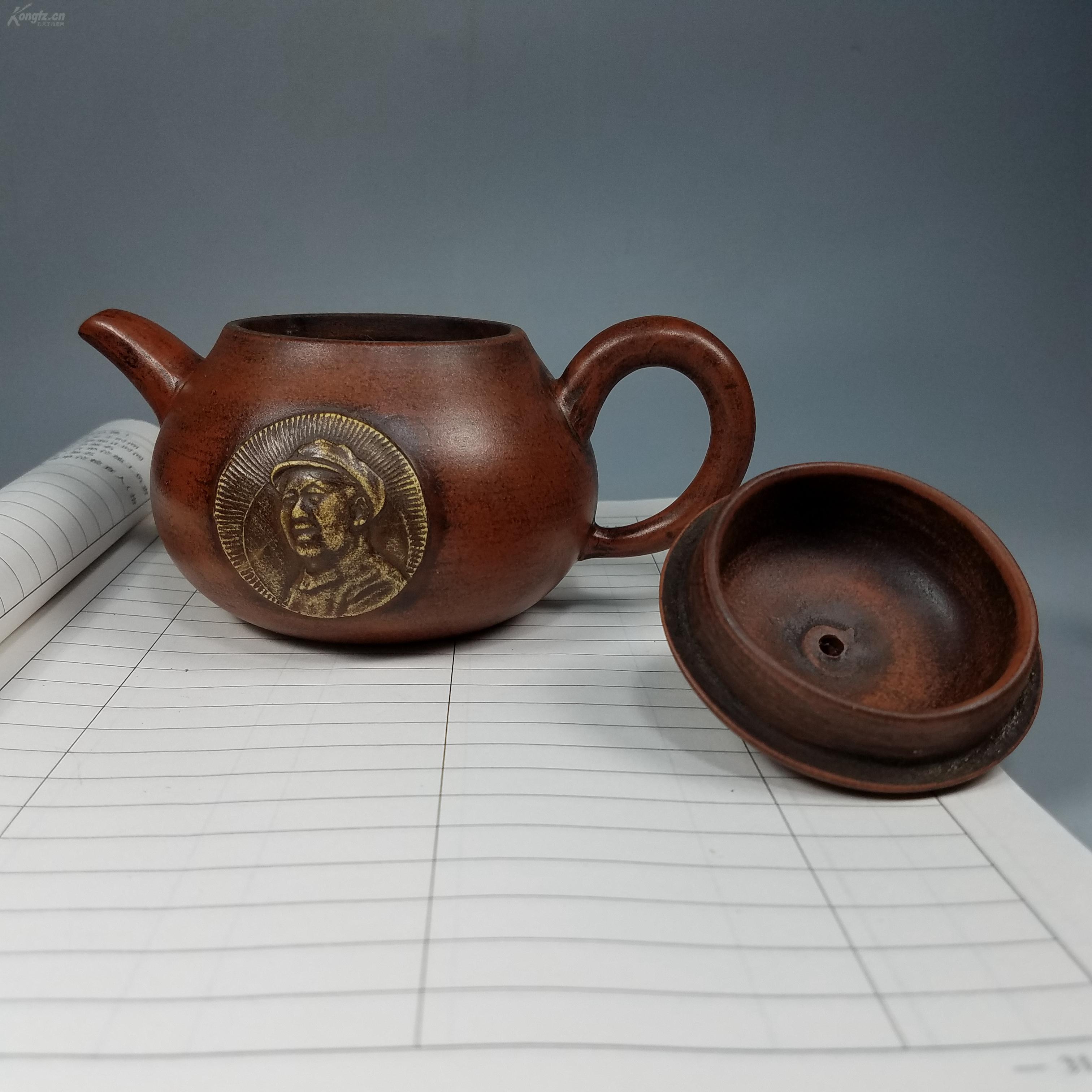 精品收藏宜兴紫砂壶人物像茶壶茶具