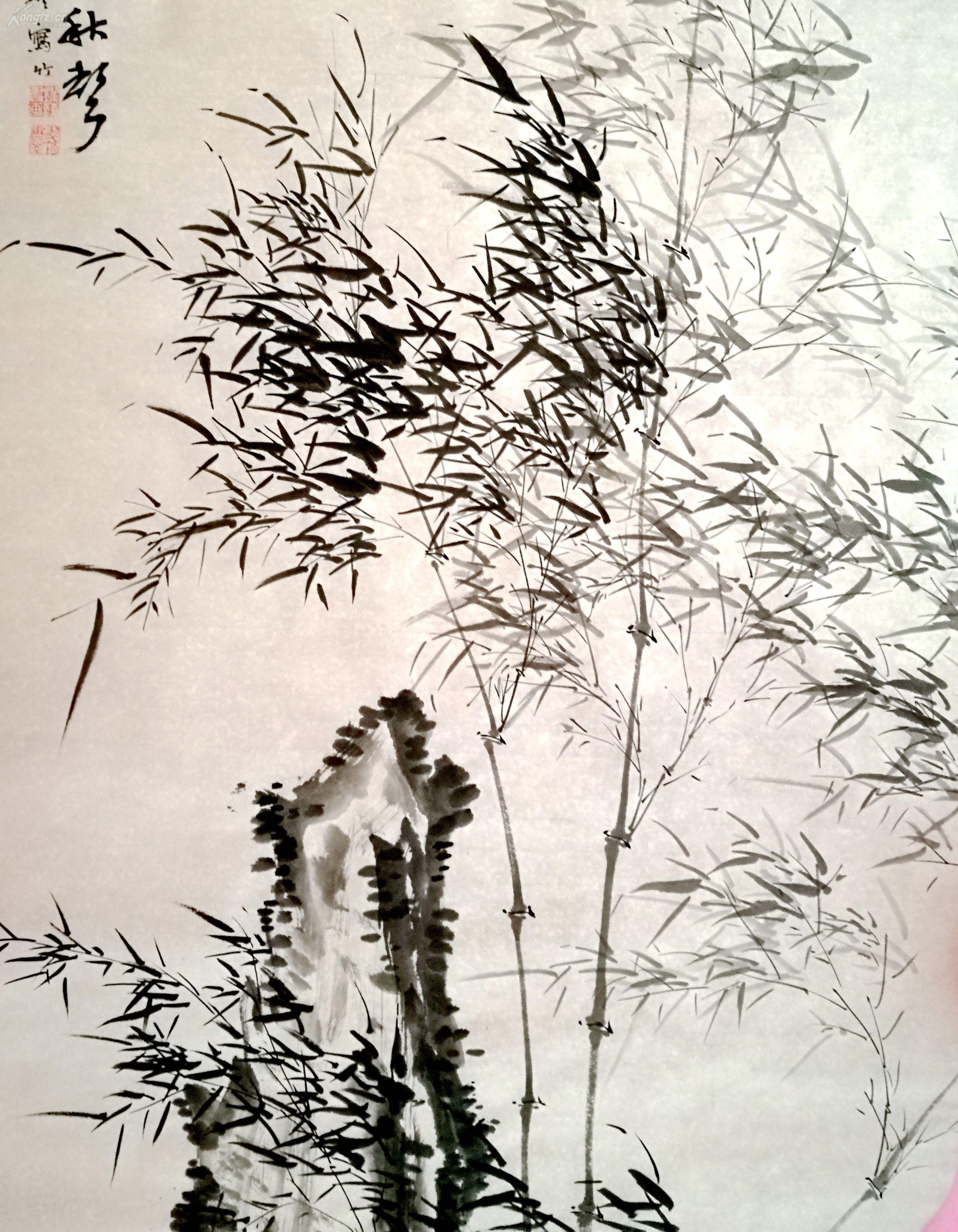 精品国画 墨竹 来自书家本人 画竹多年*