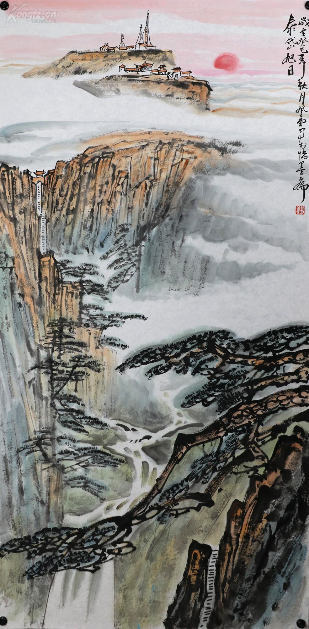 山东省美协理事济南市美协副主席张登堂山水中堂